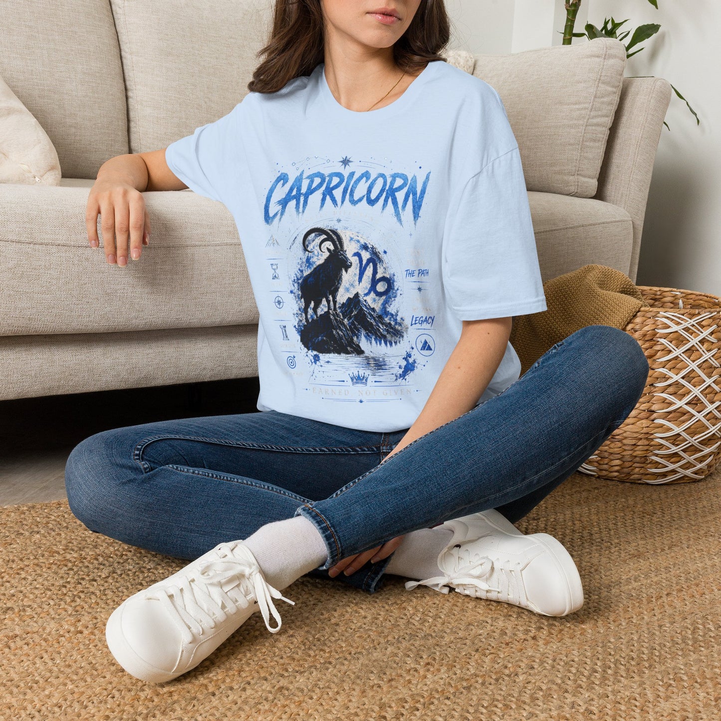 Capricorn Zodiac T-Shirt — Illustrated Goat Astrology Tee