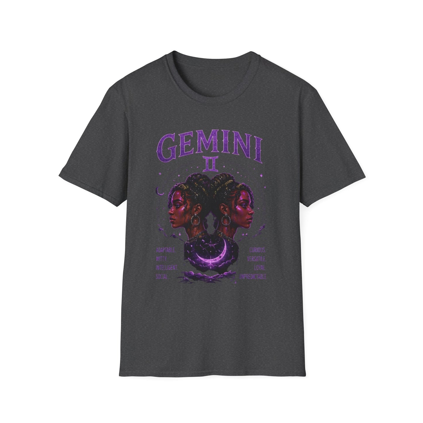 Gemini Zodiac T‑Shirt — Mystical Twin Moon Astrology Tee