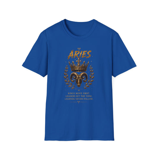 Aries Zodiac T‑Shirt — Ram Crown Astrology Tee