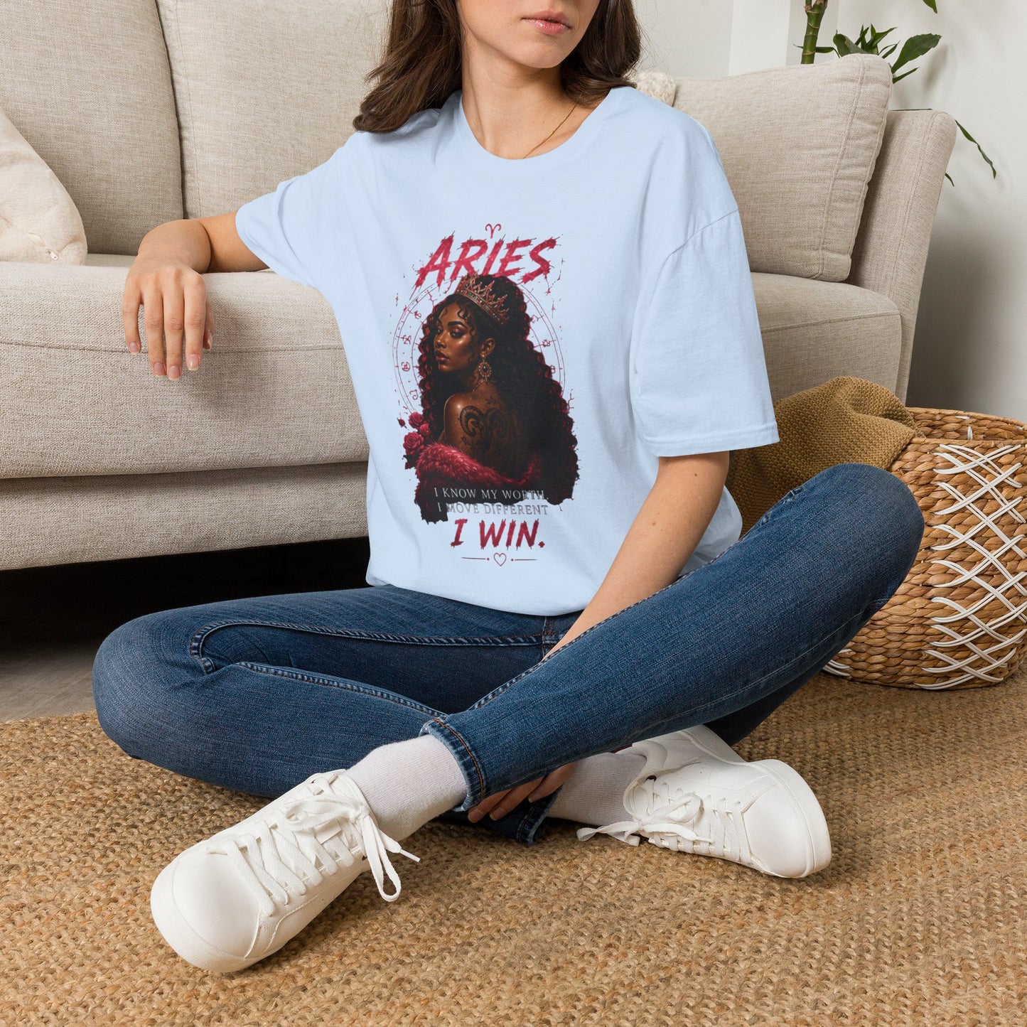 Aries Zodiac T-Shirt — 'Aries I Win' Bold Astrological Tee