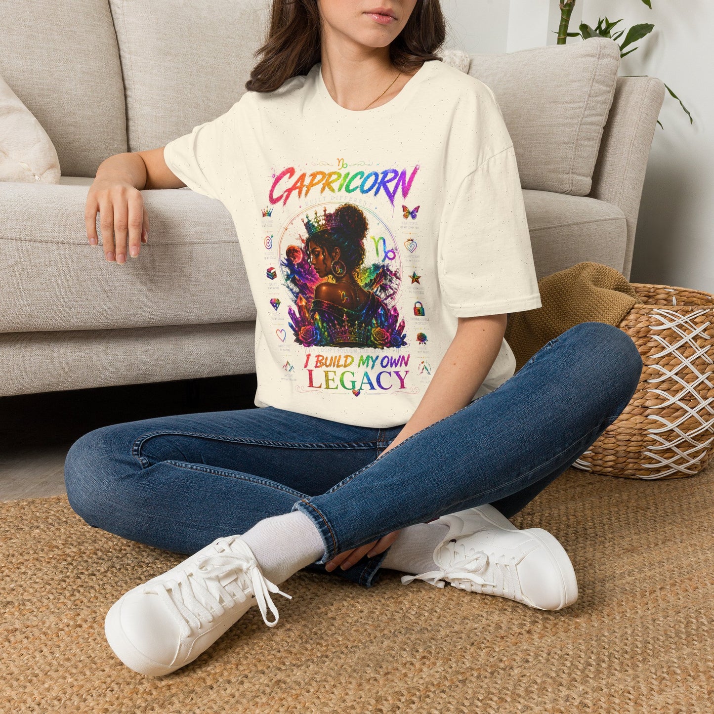 Capricorn Zodiac T-Shirt — "I Build My Own Legacy" Inspirational Astrology Tee