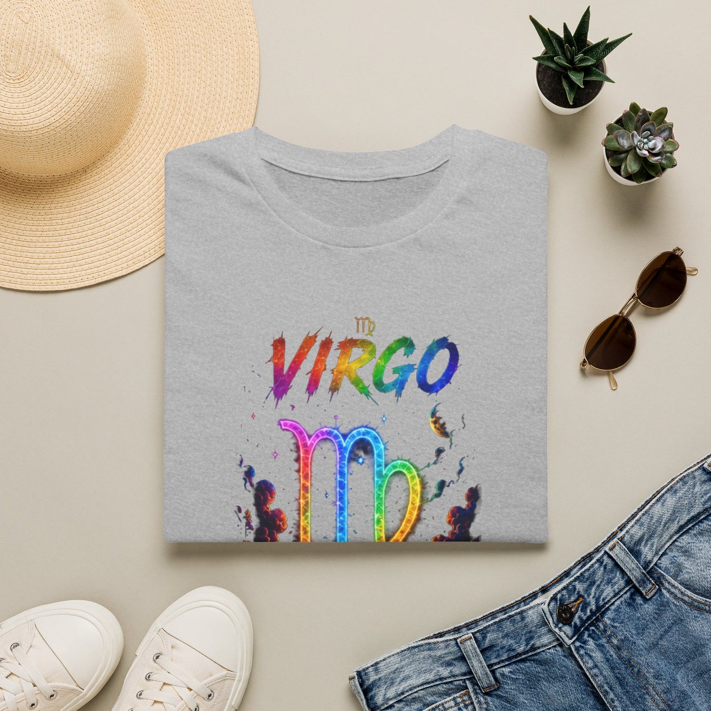 Virgo Rainbow Zodiac T-Shirt — Colorful Virgo Astrology Tee