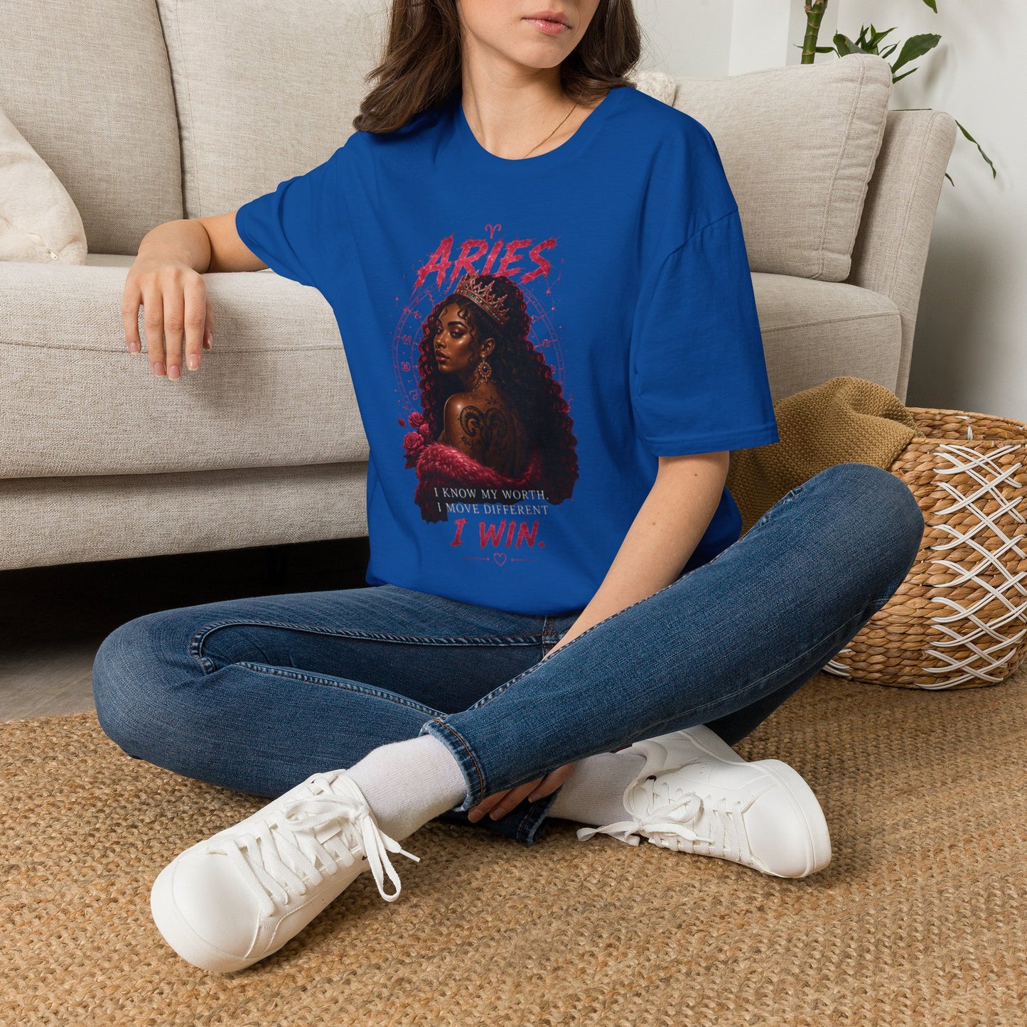 Aries Zodiac T-Shirt — 'Aries I Win' Bold Astrological Tee
