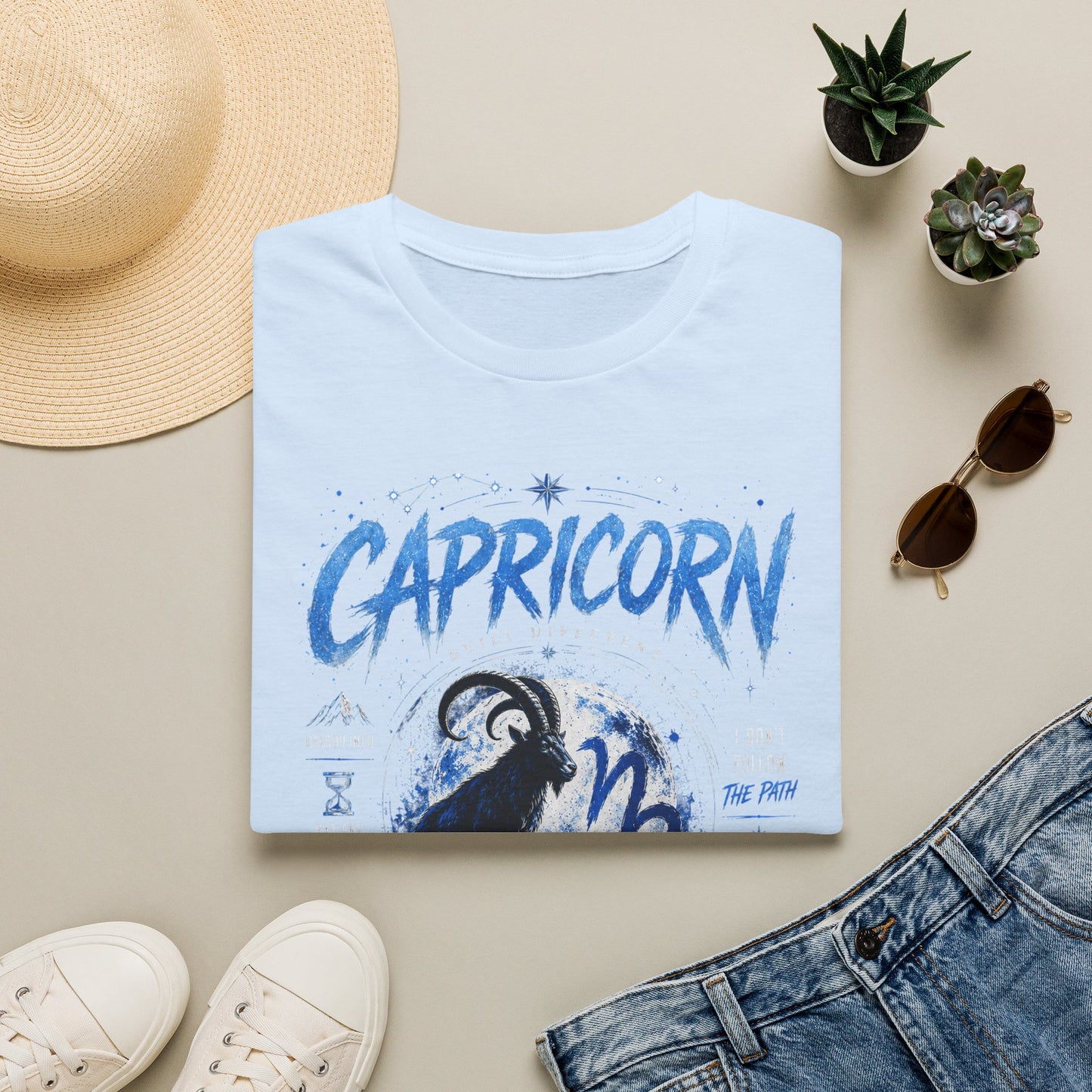 Capricorn Zodiac T-Shirt — Illustrated Goat Astrology Tee