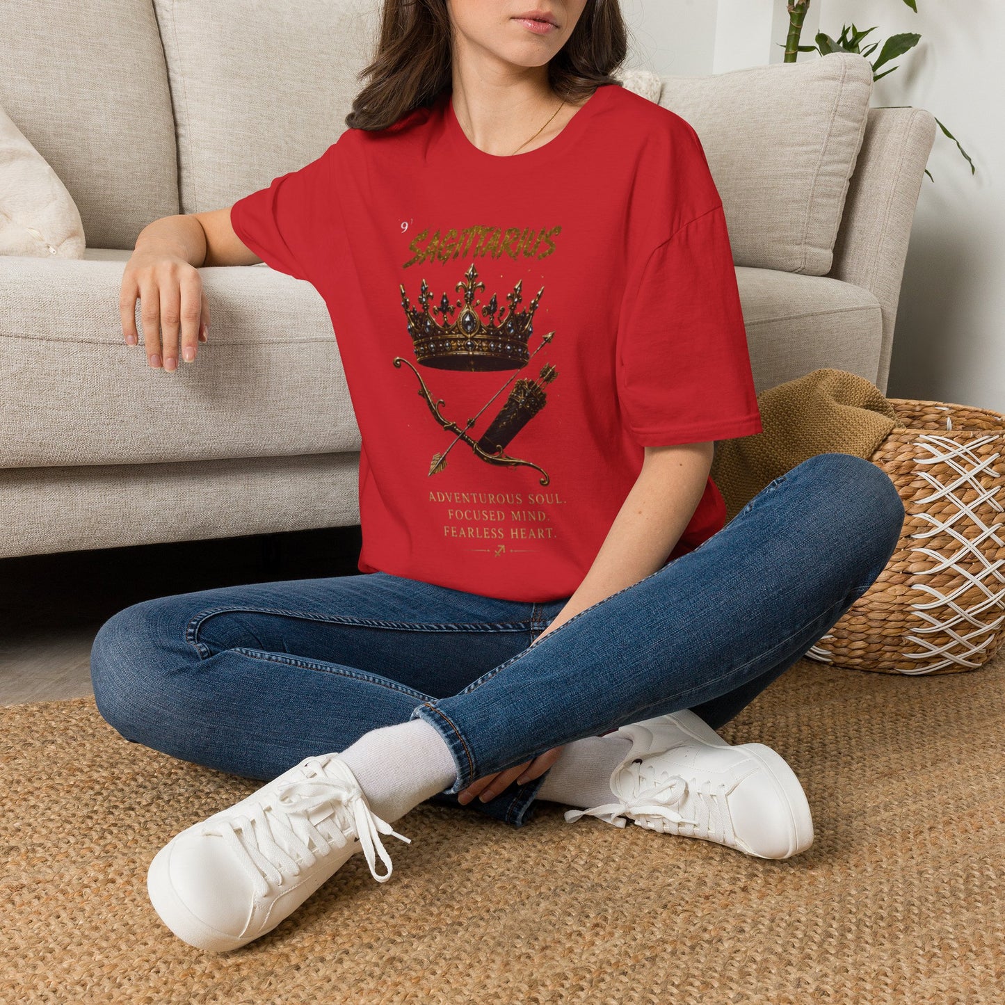 Sagittarius Crown T-Shirt — Zodiac Archer Graphic Tee
