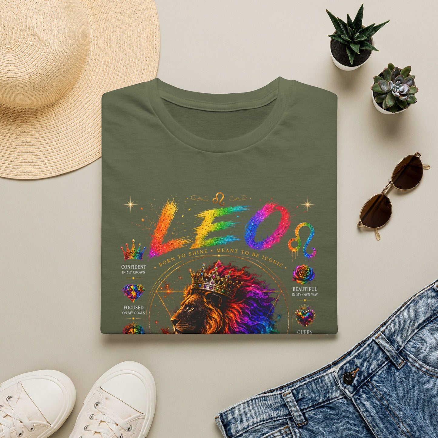 Leo Zodiac T‑Shirt — 'I Create My Own' Pride Lion Astrology Tee