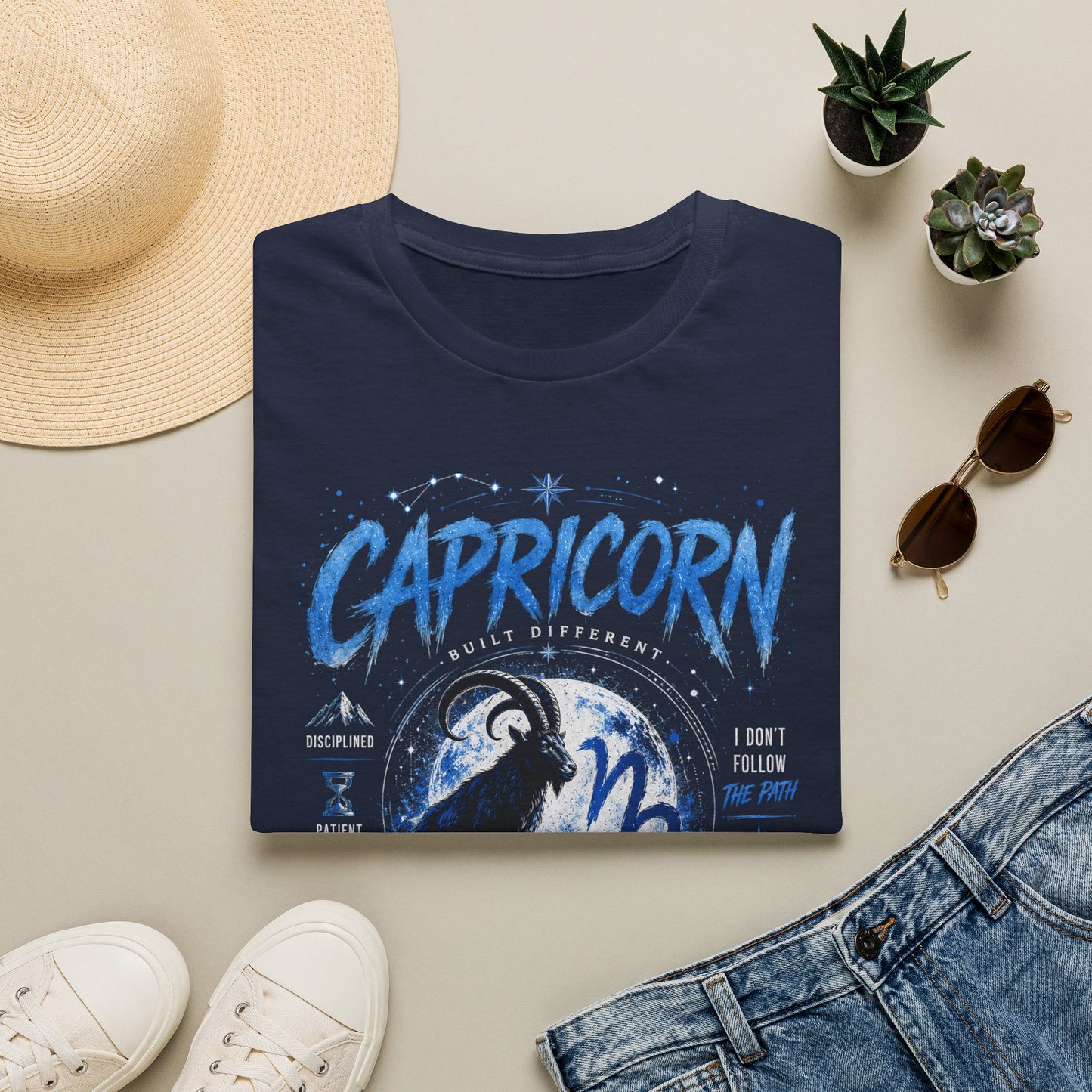 Capricorn Zodiac T-Shirt — Illustrated Goat Astrology Tee