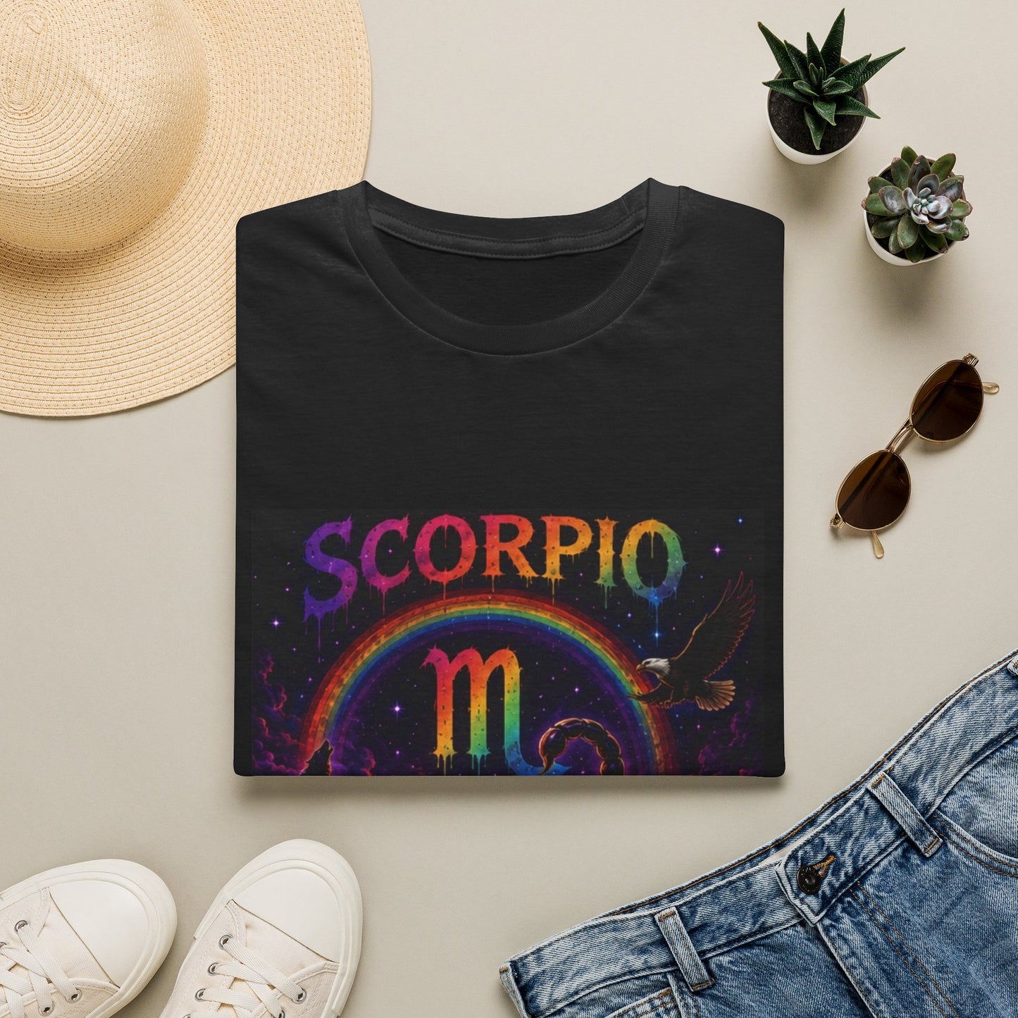 Scorpio Zodiac T-Shirt — Rainbow Scorpion Astrology Tee