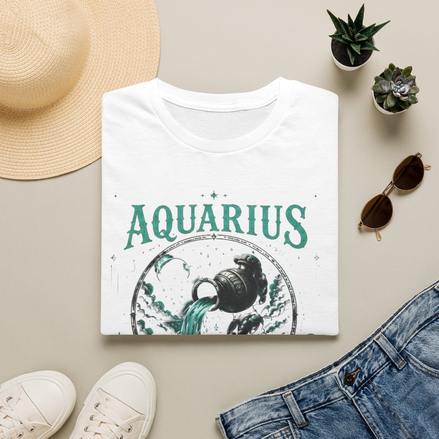 Aquarius Zodiac T-Shirt — Water Bearer Astrology Tee