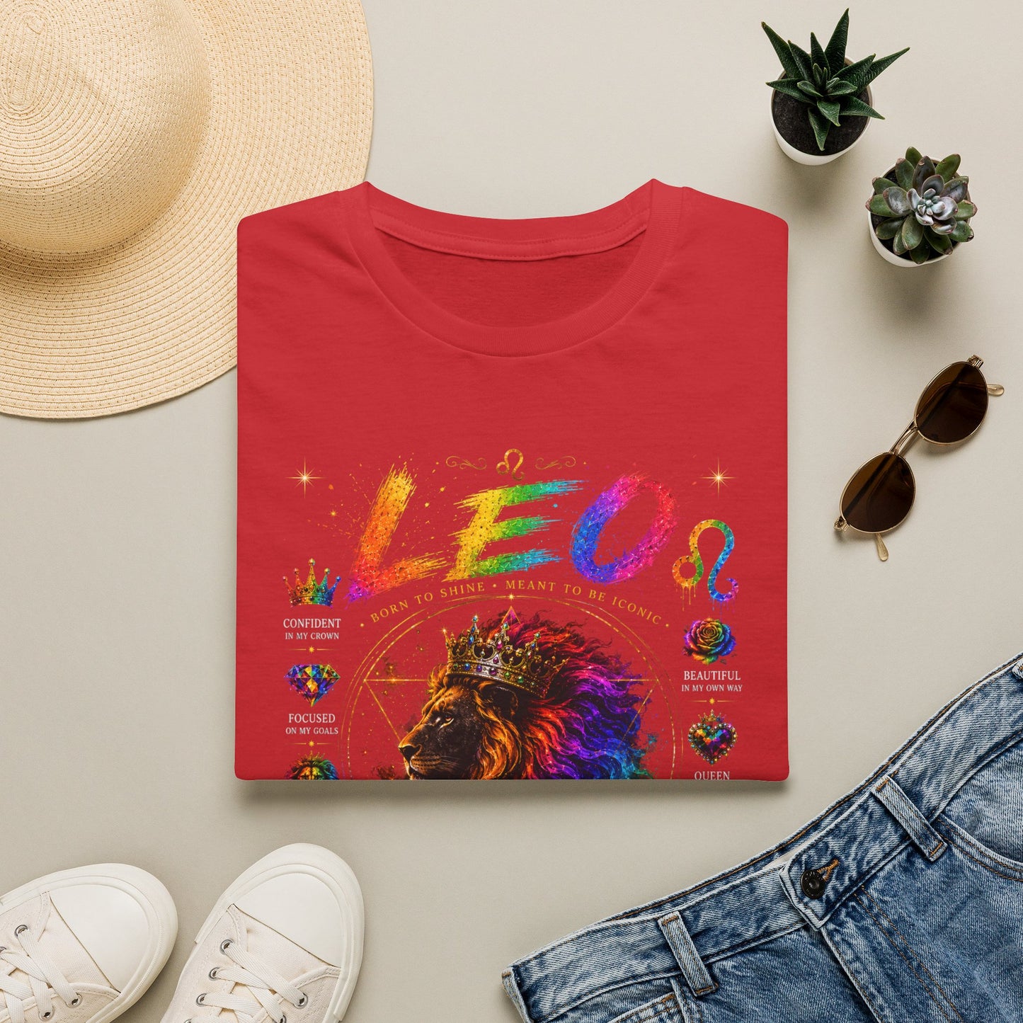Leo Zodiac T‑Shirt — 'I Create My Own' Pride Lion Astrology Tee