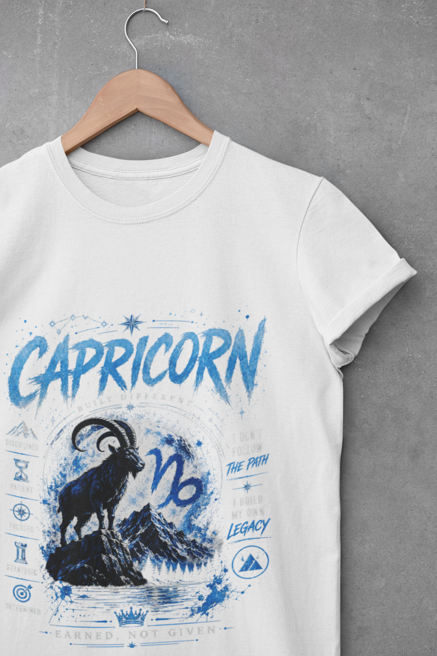 Capricorn Zodiac T-Shirt — Illustrated Goat Astrology Tee