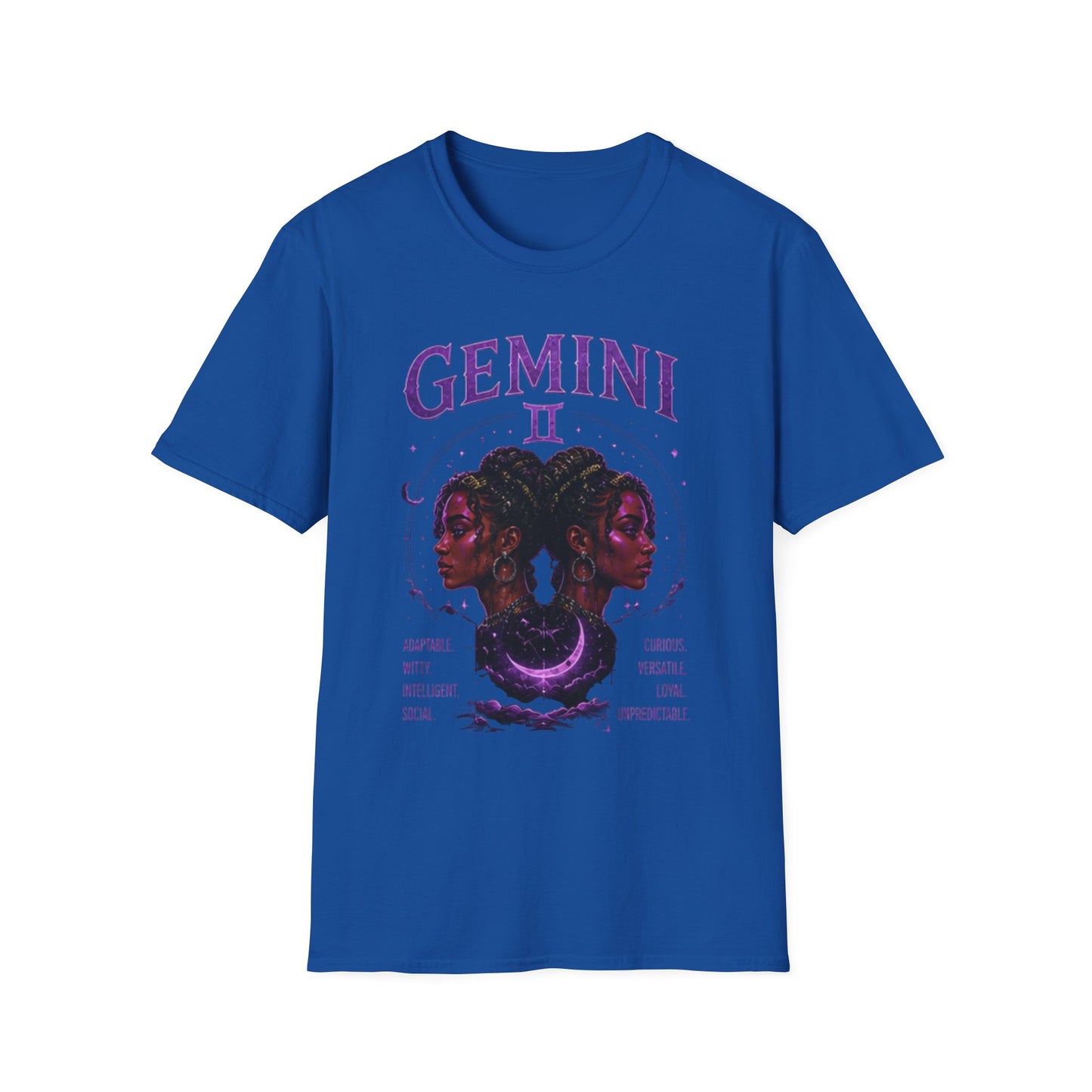 Gemini Zodiac T‑Shirt — Mystical Twin Moon Astrology Tee