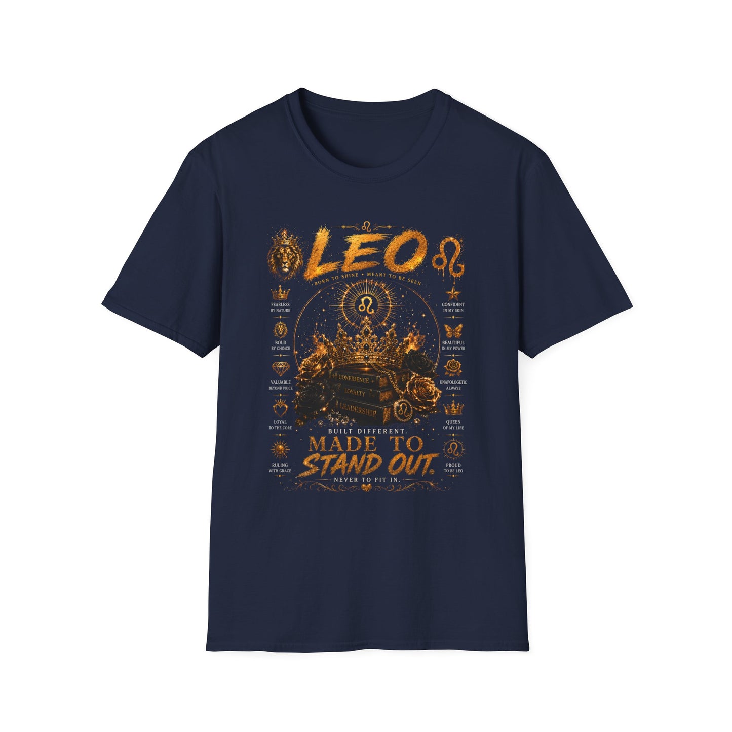Leo Zodiac T-Shirt — 'Made to Stand Out' Astrology Tee