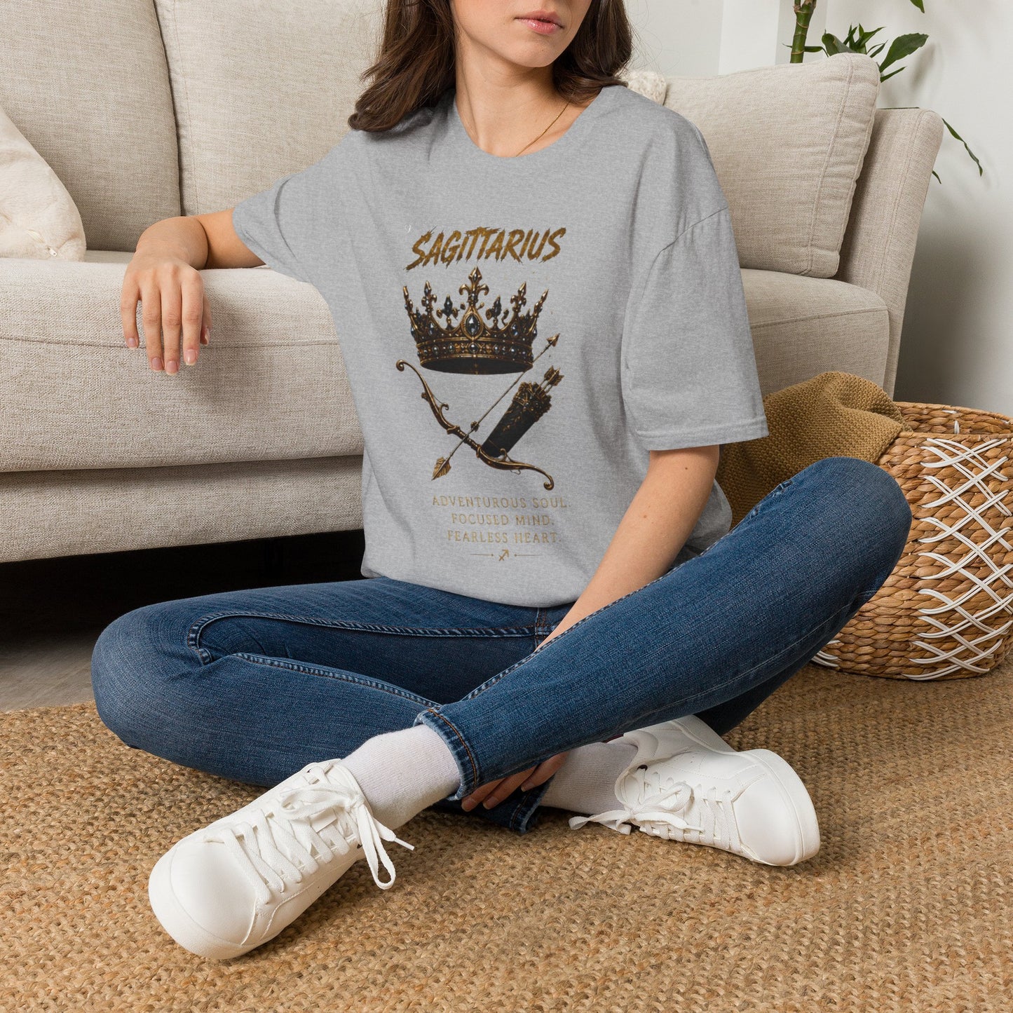 Sagittarius Crown T-Shirt — Zodiac Archer Graphic Tee