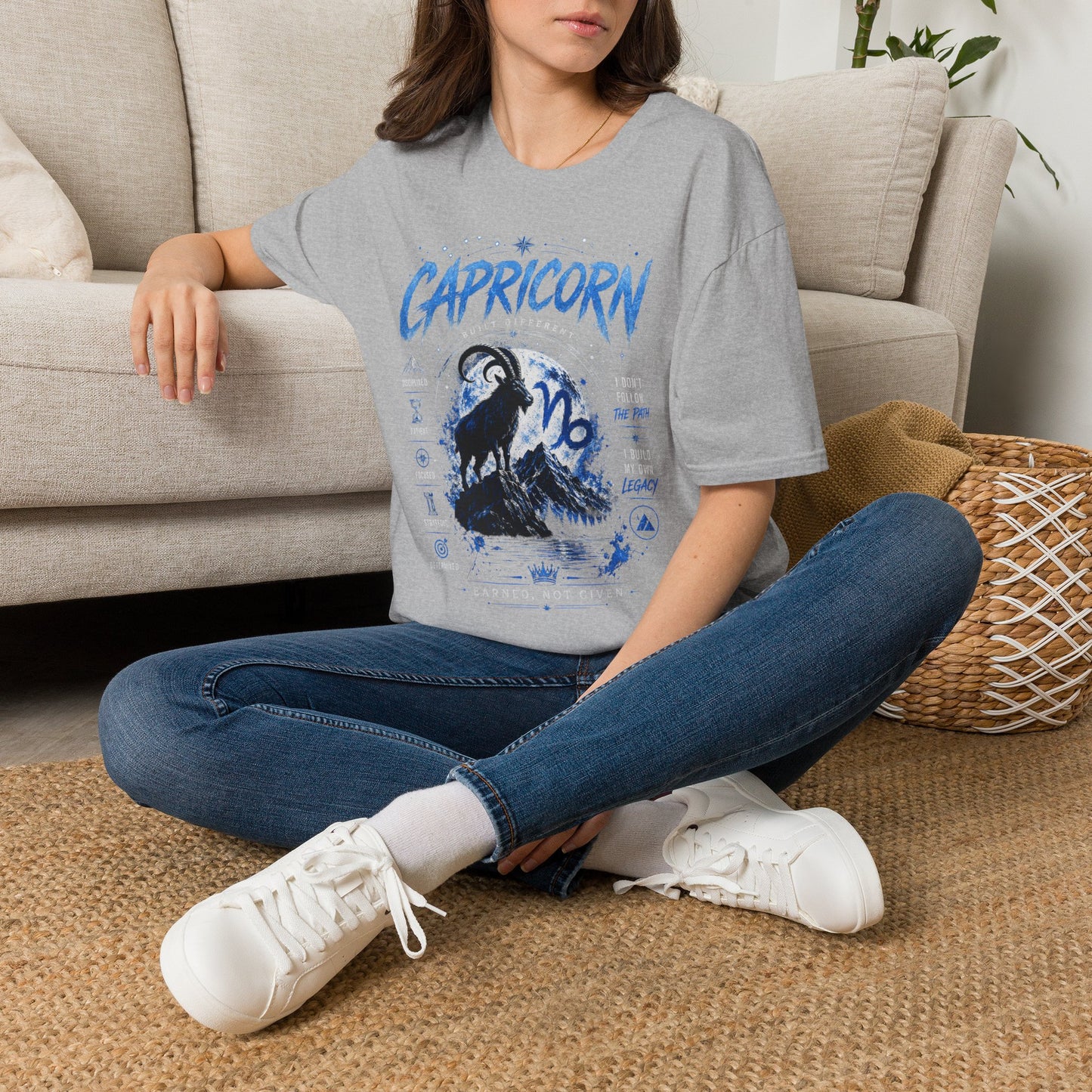 Capricorn Zodiac T-Shirt — Illustrated Goat Astrology Tee