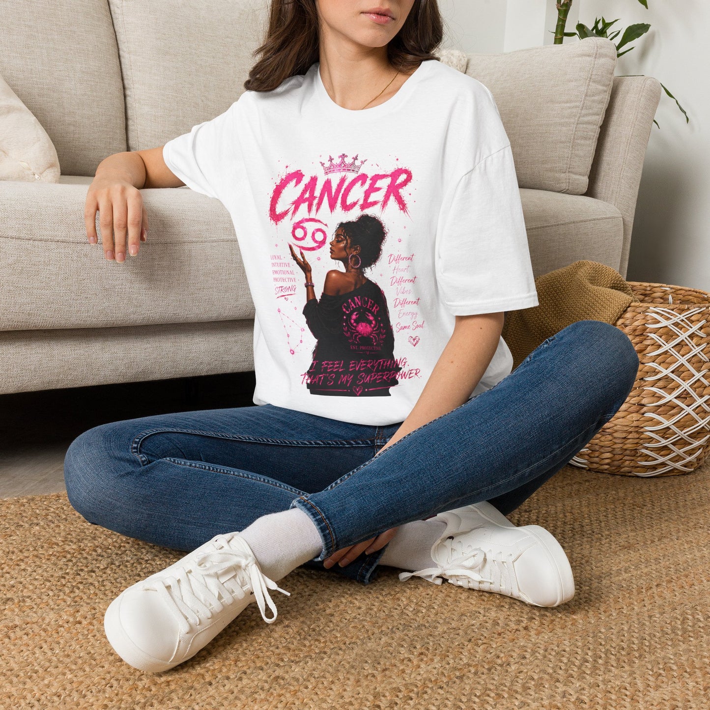 Cancer Zodiac T‑Shirt — Proud Black Woman Astrology Tee