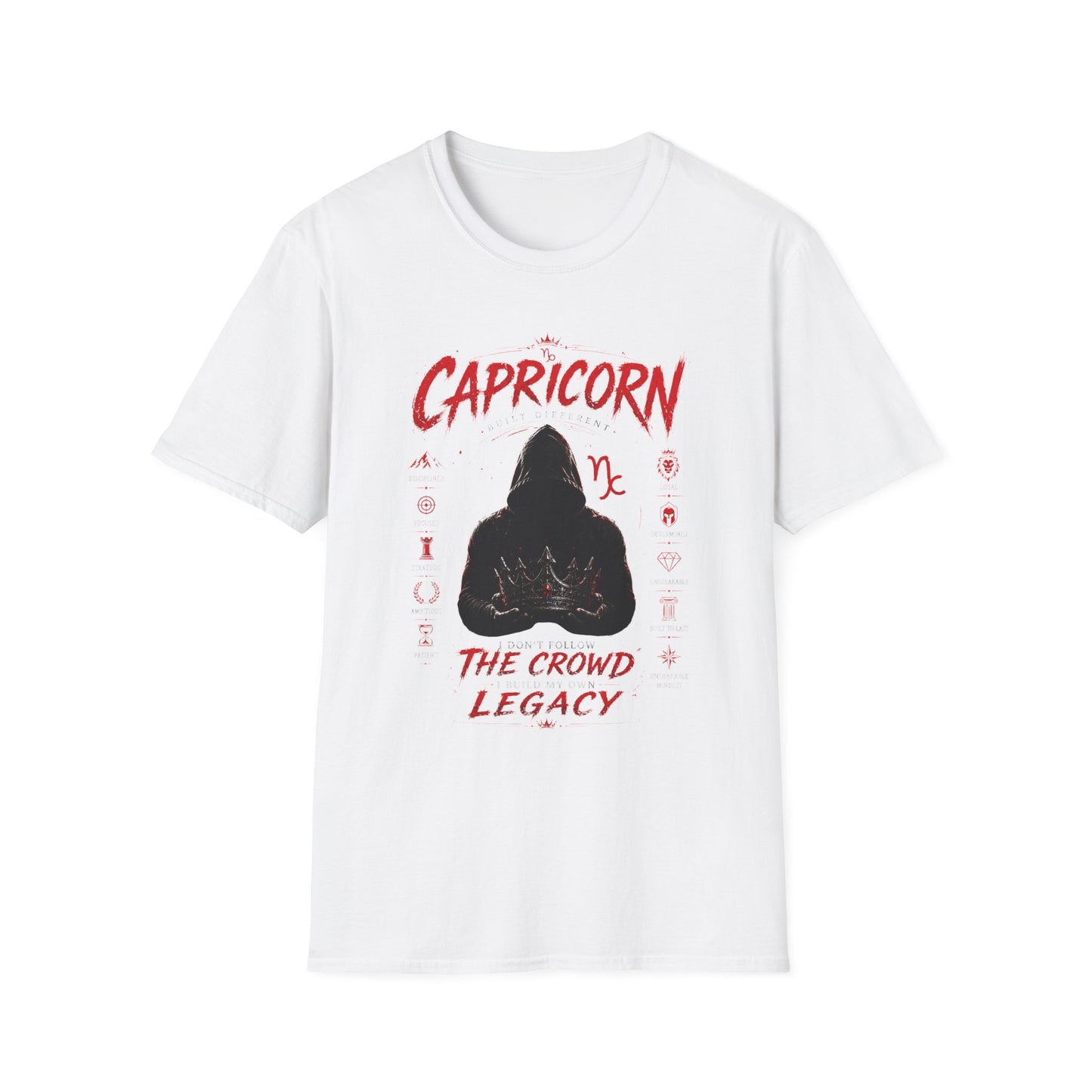 Capricorn Zodiac T‑Shirt — "The Crowd, The Legacy" Astrology Tee