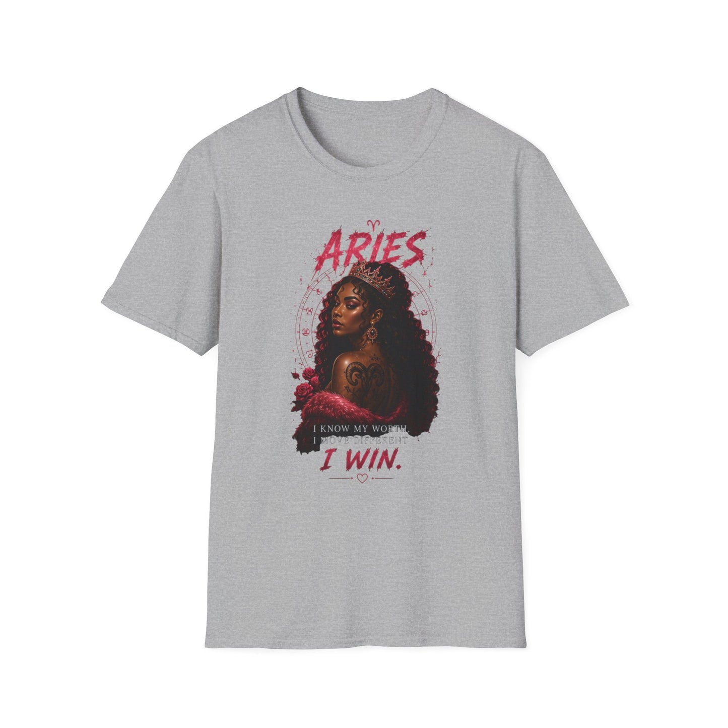 Aries Zodiac T-Shirt — Bold 'Aries I Win' Astrological Graphic Tee