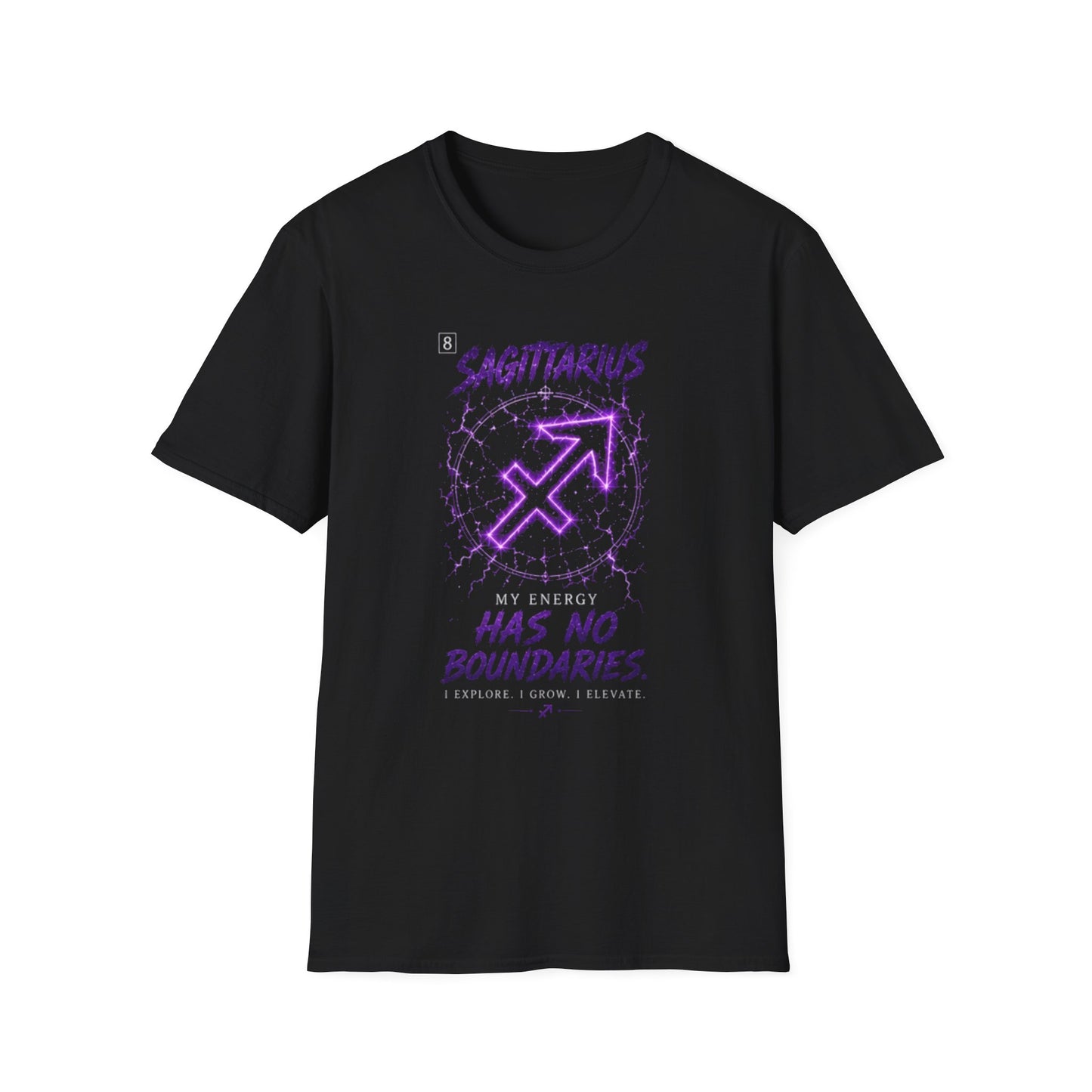 Sagittarius Zodiac T-Shirt — "Has No Boundaries" Archery Sign Graphic