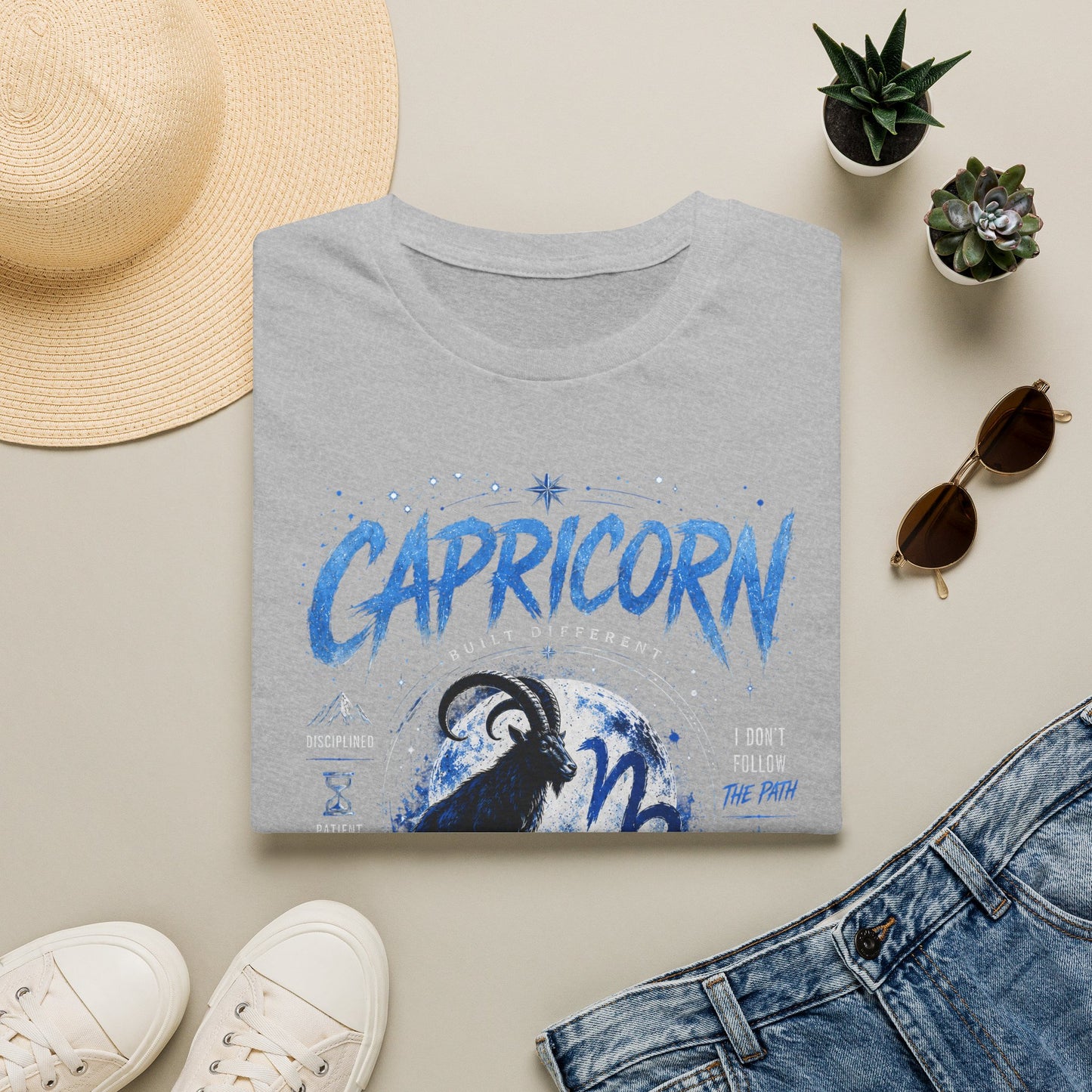 Capricorn Zodiac T-Shirt — Illustrated Goat Astrology Tee