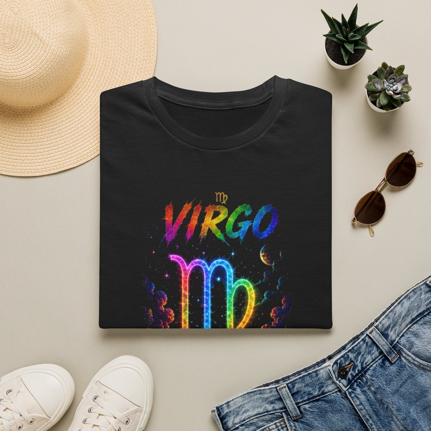 Virgo Rainbow Zodiac T-Shirt — Colorful Virgo Astrology Tee