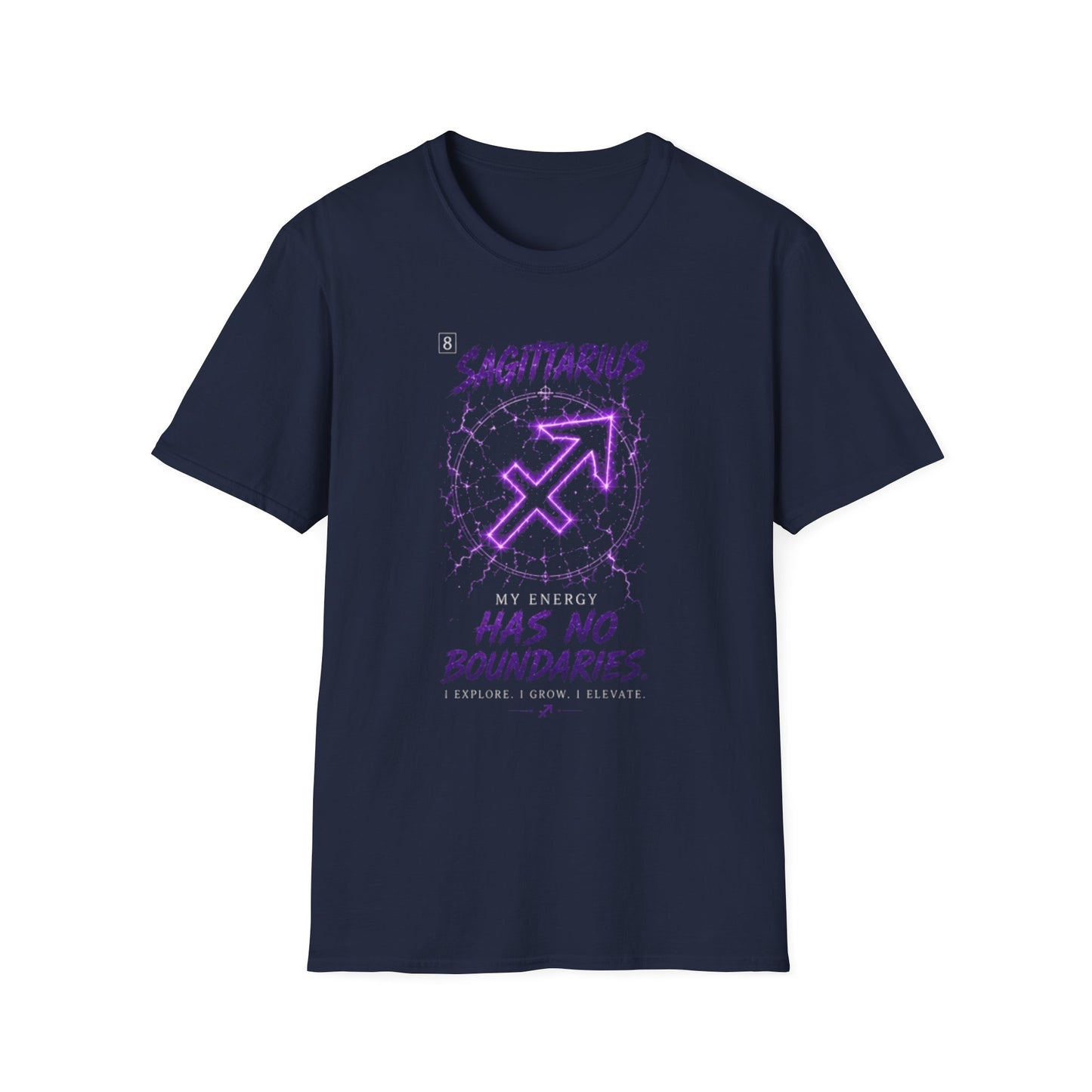 Sagittarius Zodiac T-Shirt — "Has No Boundaries" Archery Sign Graphic