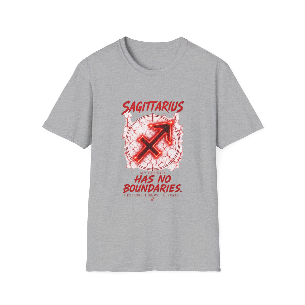 Sagittarius Zodiac T-Shirt — "Has No Boundaries" Archery Sign Graphic