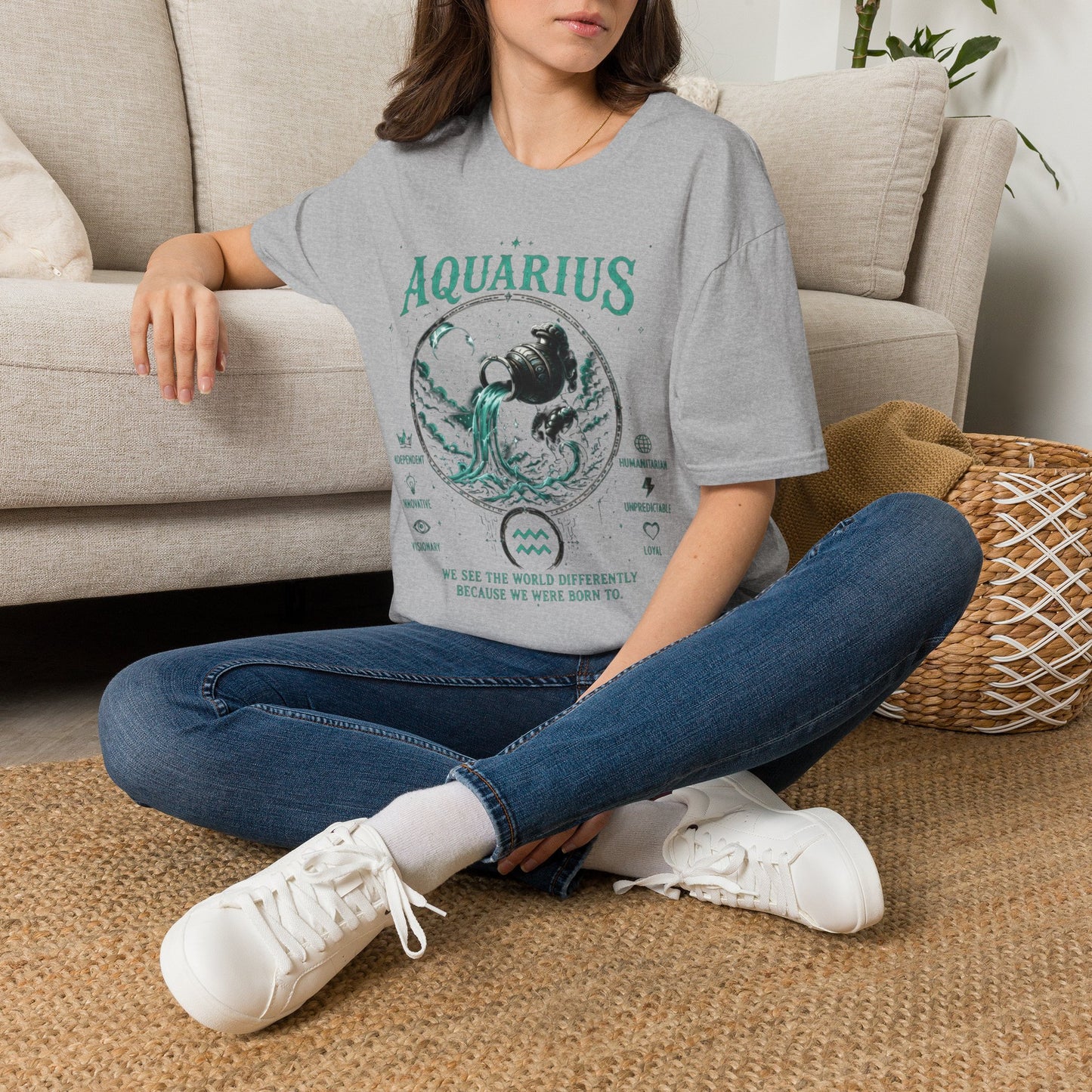 Aquarius Zodiac T-Shirt — Water Bearer Astrology Tee