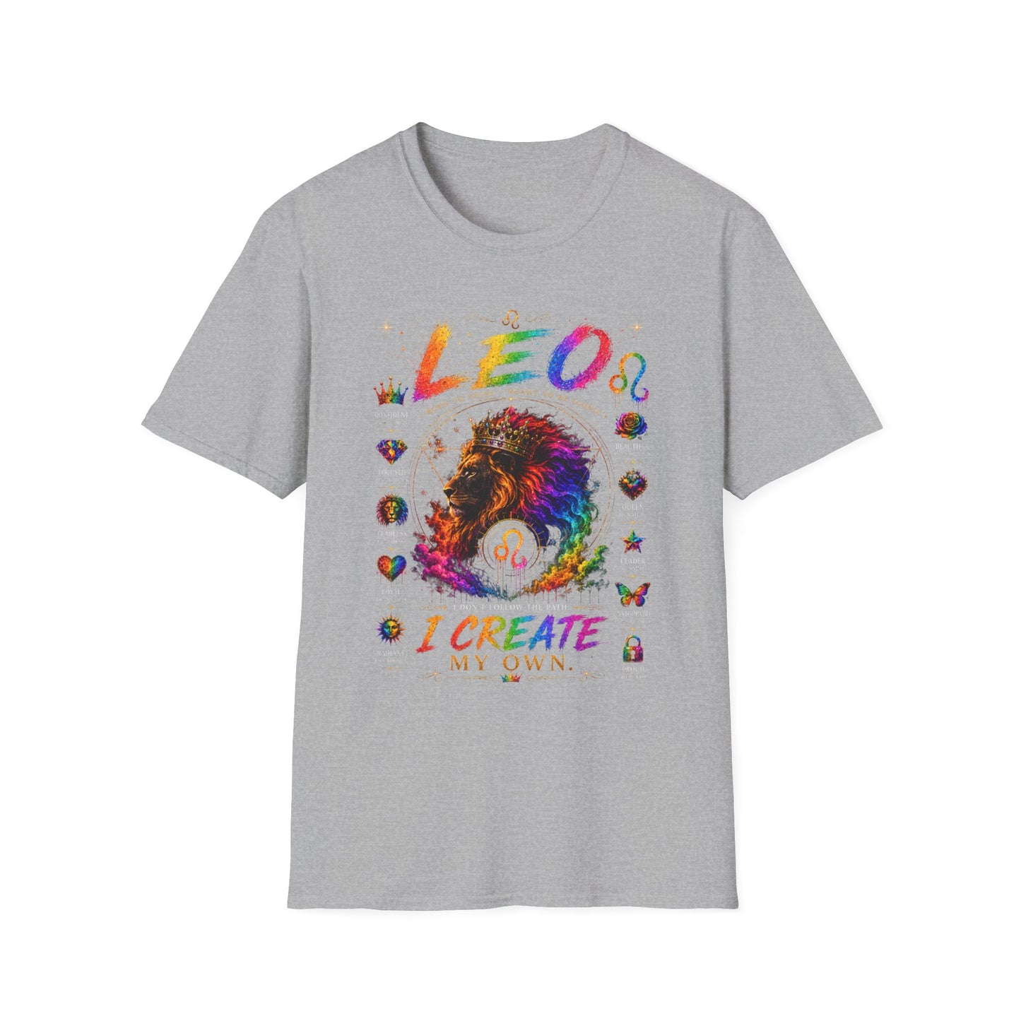 Leo Zodiac T‑Shirt — 'I Create My Own' Pride Lion Astrology Tee
