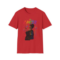 Cancer Zodiac T-Shirt — Rainbow Astrology Sign with Silhouette