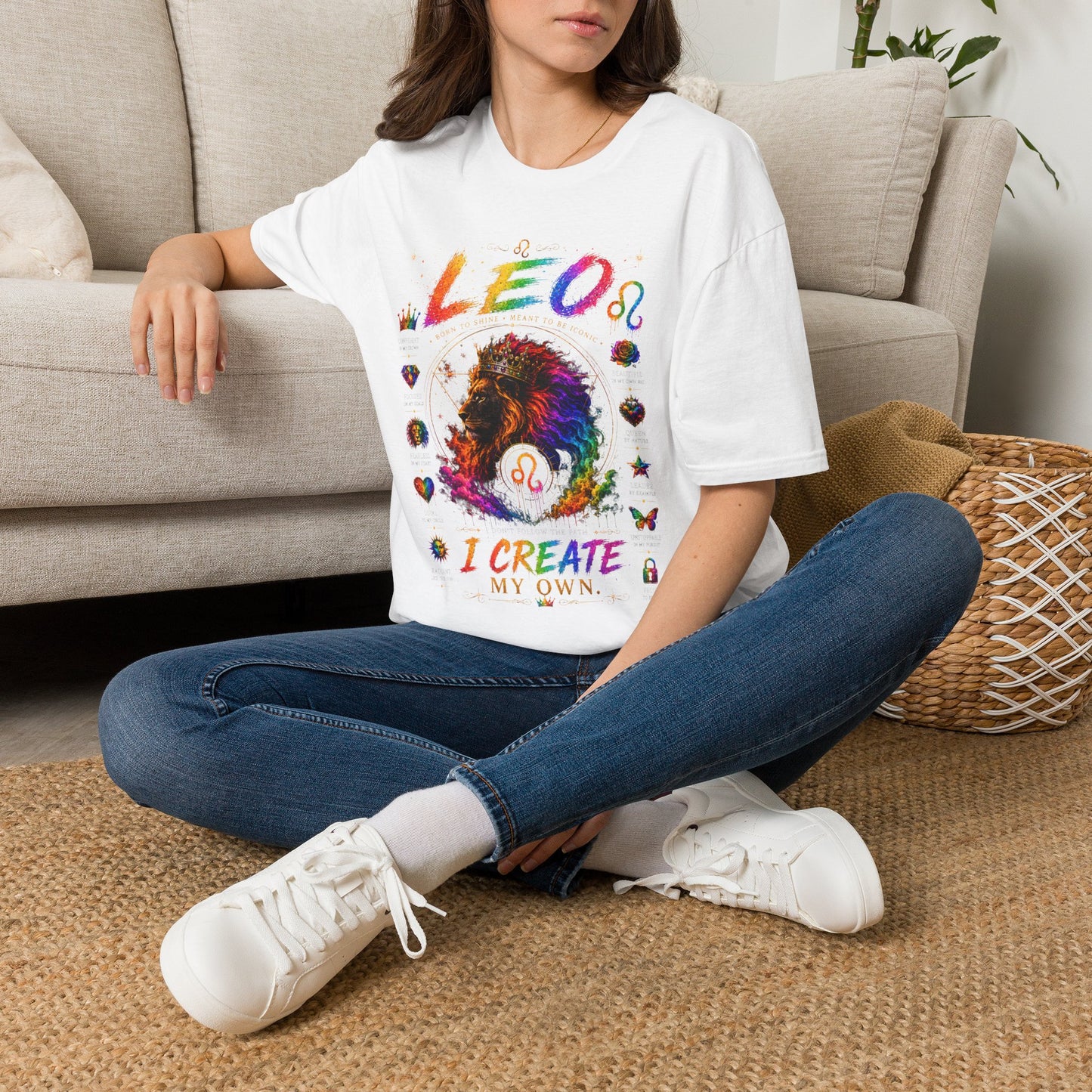 Leo Zodiac T‑Shirt — 'I Create My Own' Pride Lion Astrology Tee