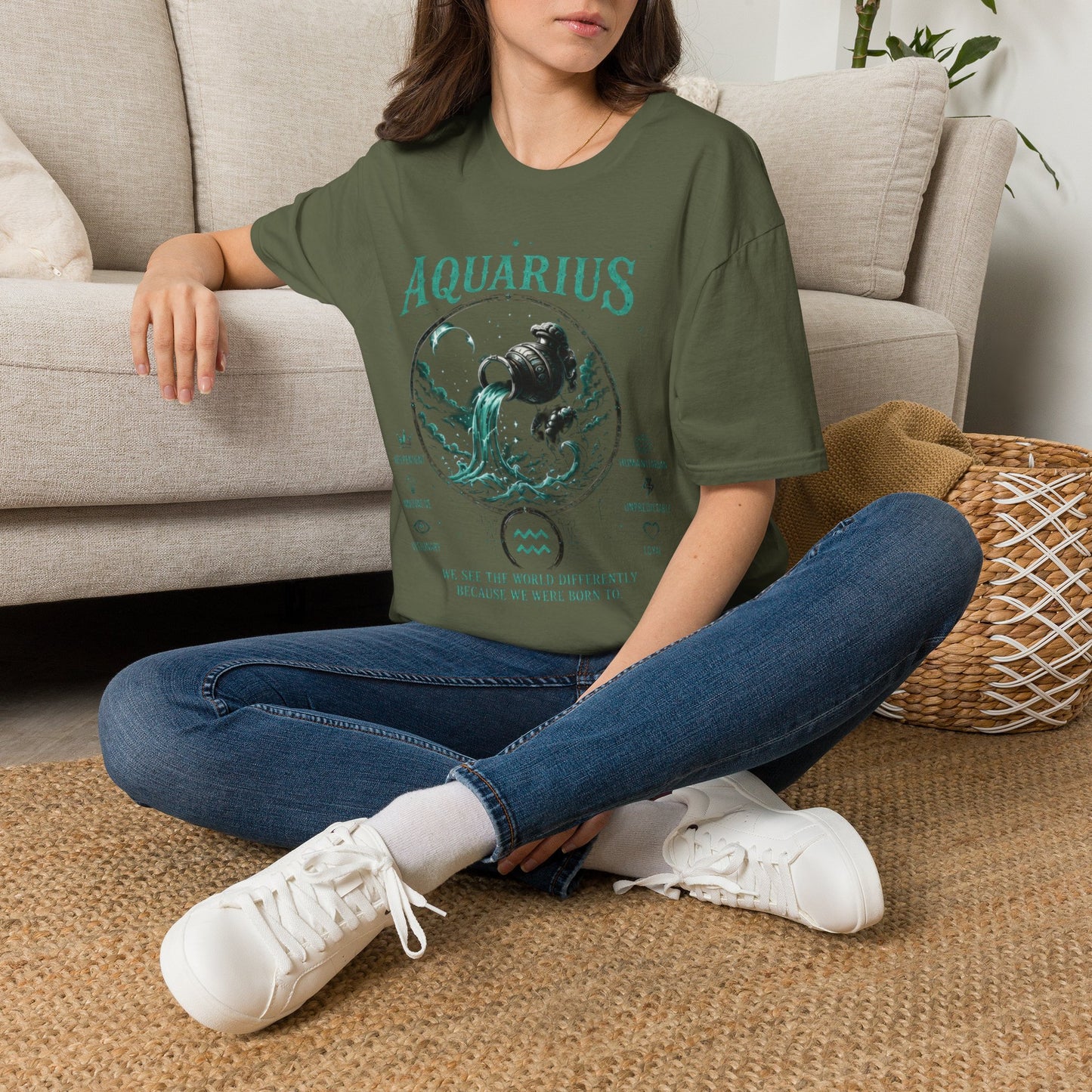 Aquarius Zodiac T-Shirt — Water Bearer Astrology Tee