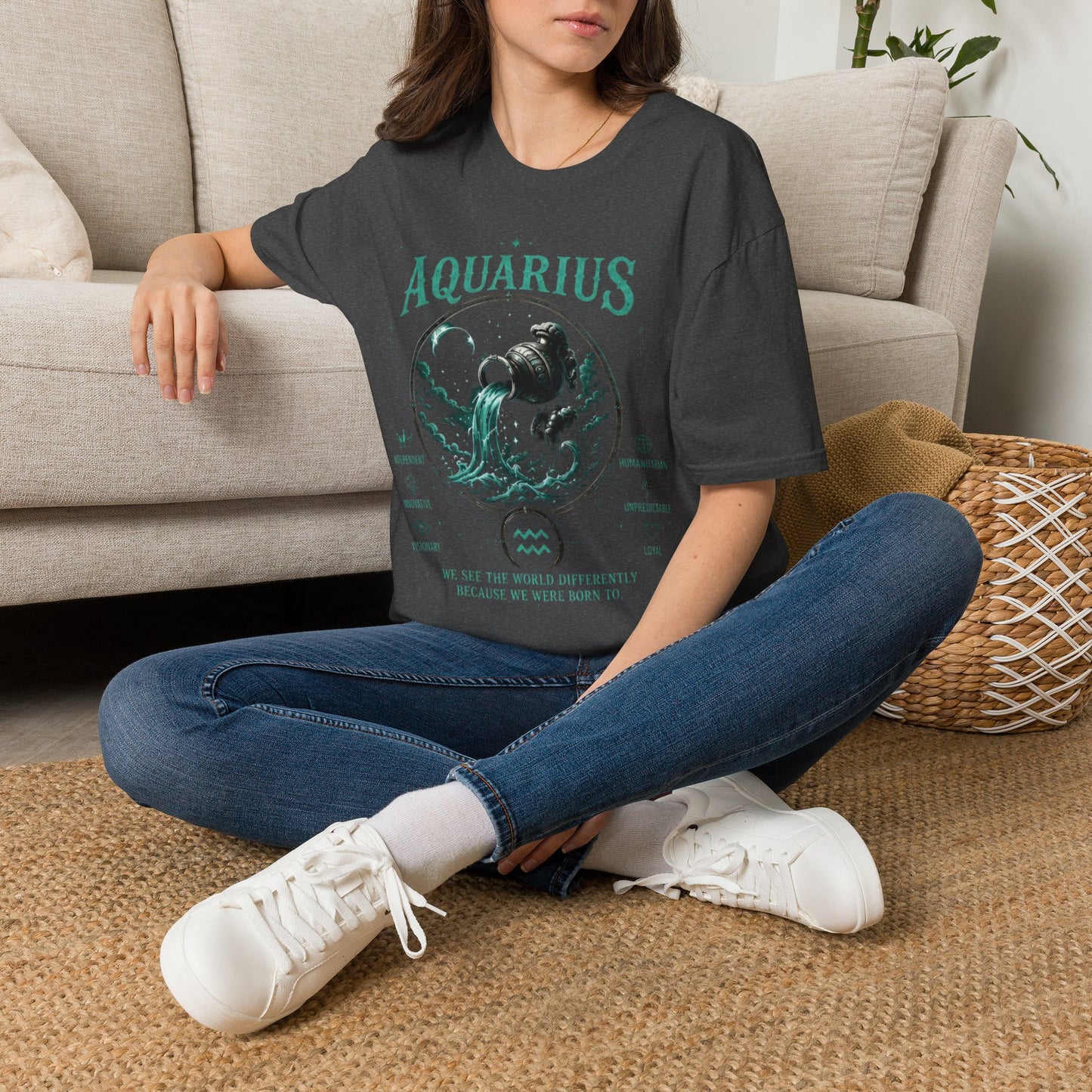 Aquarius Zodiac T-Shirt — Water Bearer Astrology Tee