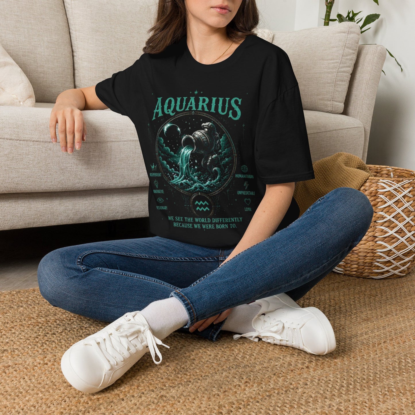 Aquarius Zodiac T-Shirt — Water Bearer Astrology Tee