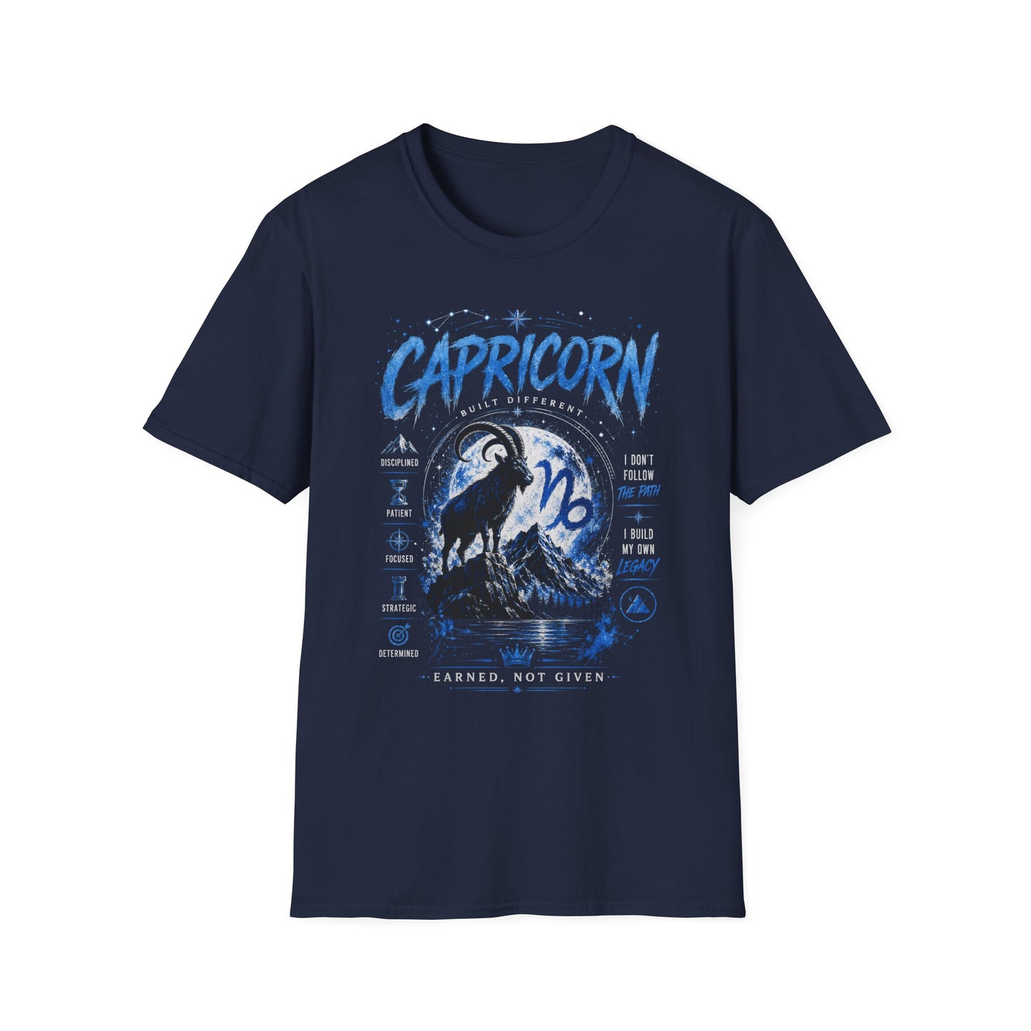 Capricorn Zodiac T-Shirt — Illustrated Goat Astrology Tee