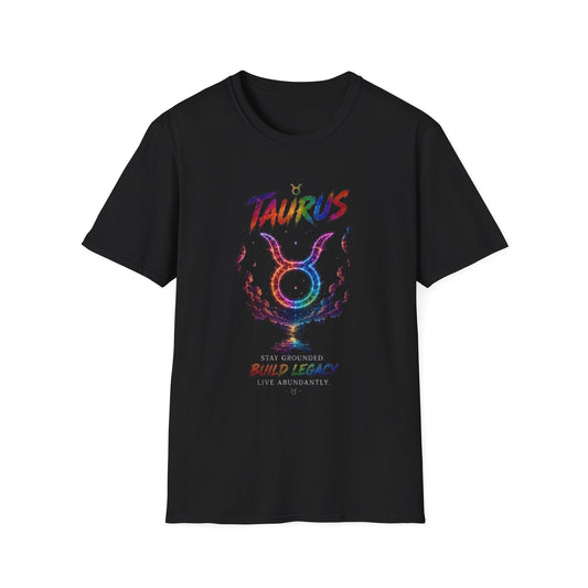 Taurus Zodiac T‑Shirt — Colorful Bull Constellation Astrology Tee
