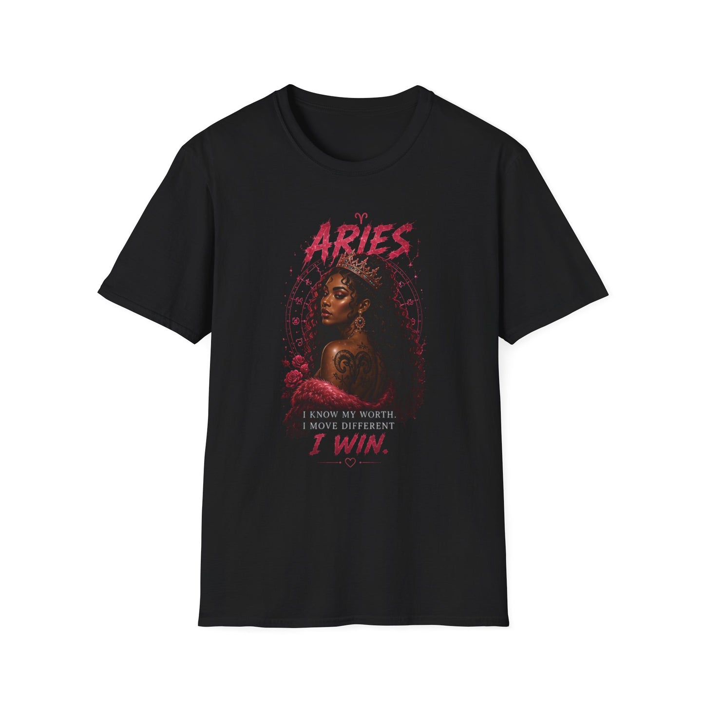 Aries Zodiac T-Shirt — Bold 'Aries I Win' Astrological Graphic Tee