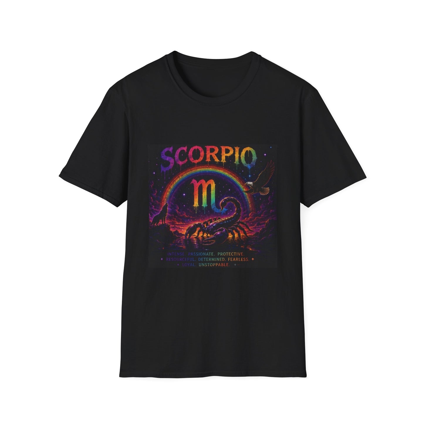 Scorpio Zodiac T-Shirt — Rainbow Scorpion Astrology Tee