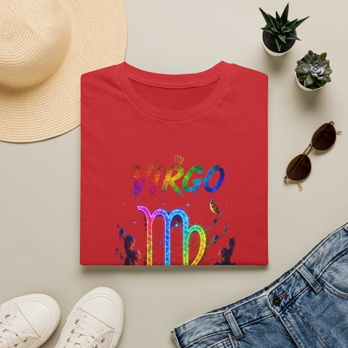 Virgo Rainbow Zodiac T-Shirt — Colorful Virgo Astrology Tee