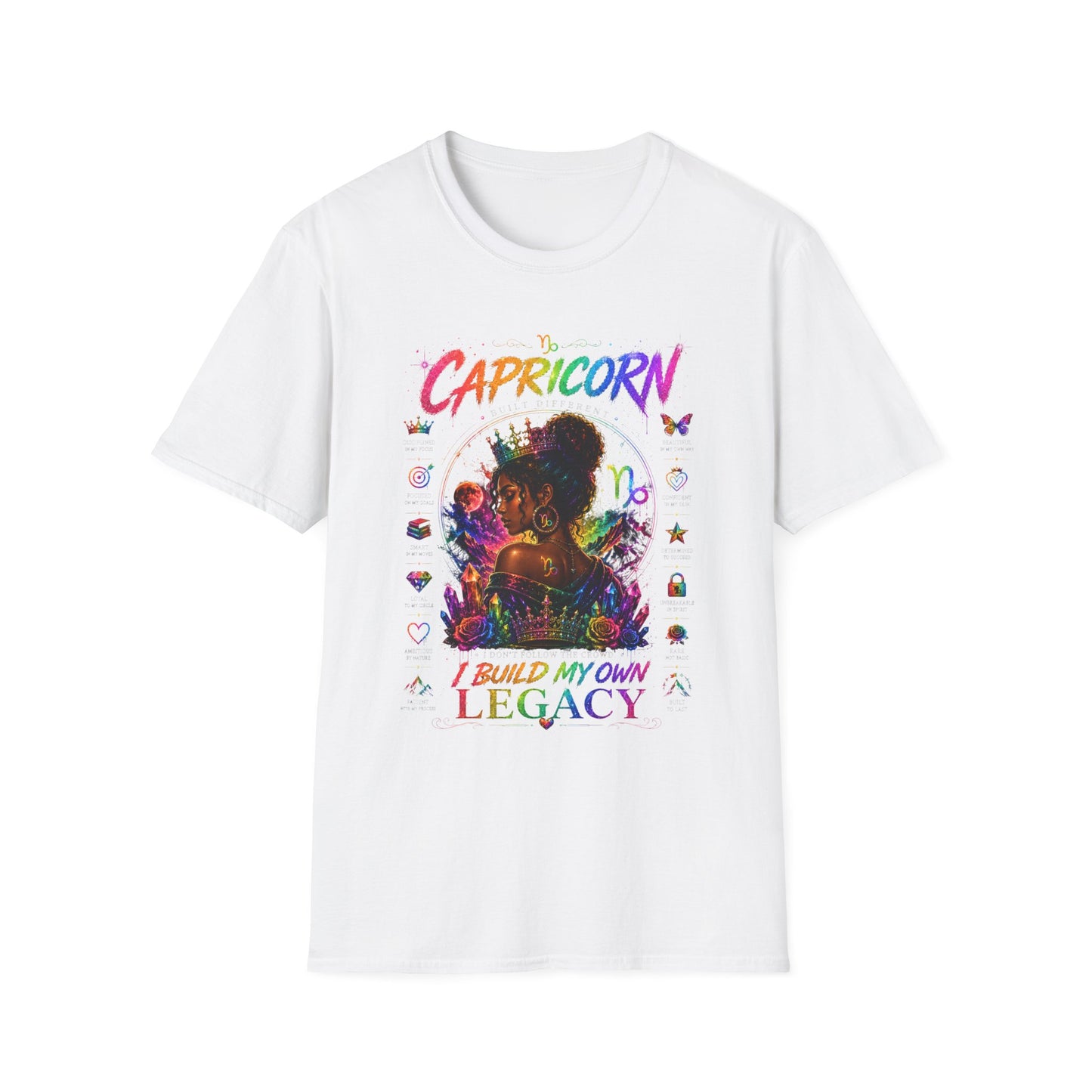 Capricorn Zodiac T-Shirt — "I Build My Own Legacy" Inspirational Astrology Tee
