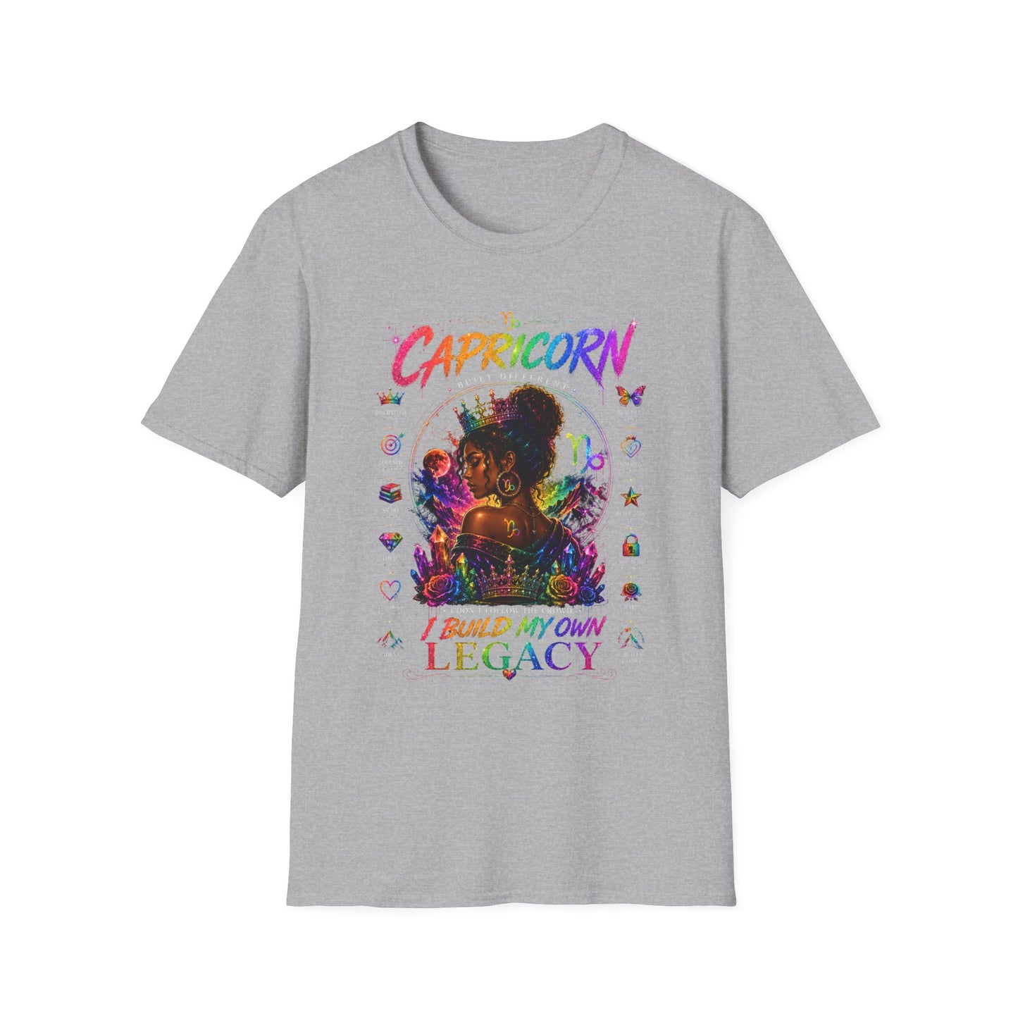 Capricorn Zodiac T-Shirt — "I Build My Own Legacy" Inspirational Astrology Tee