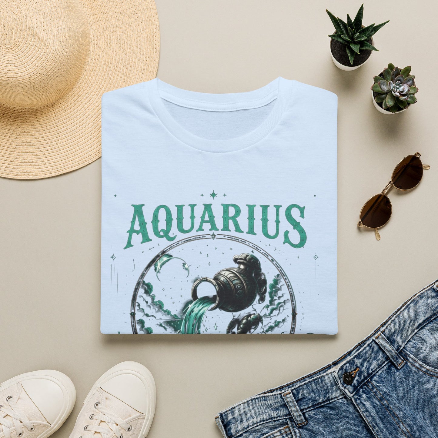 Aquarius Zodiac T-Shirt — Water Bearer Astrology Tee