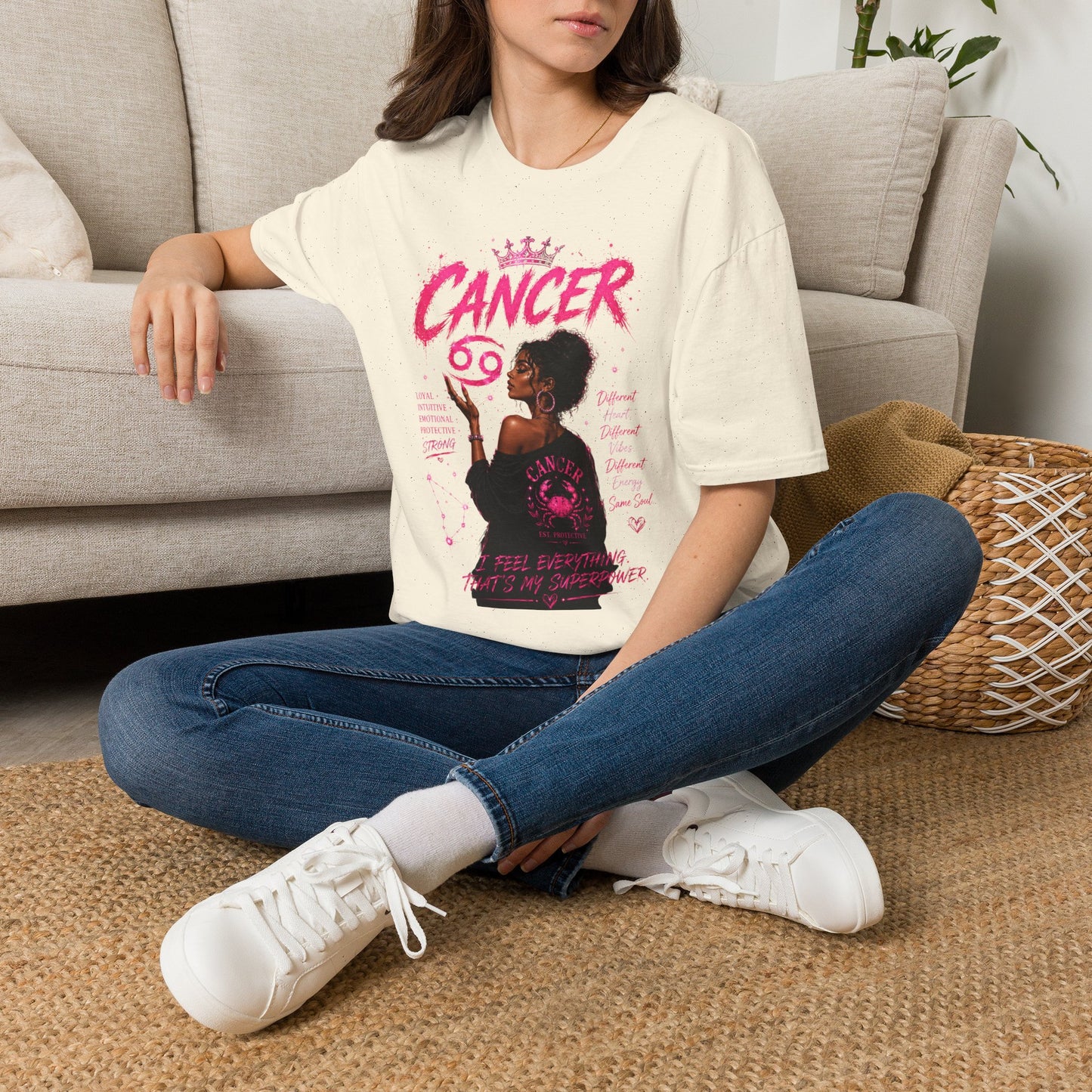 Cancer Zodiac T‑Shirt — Proud Black Woman Astrology Tee