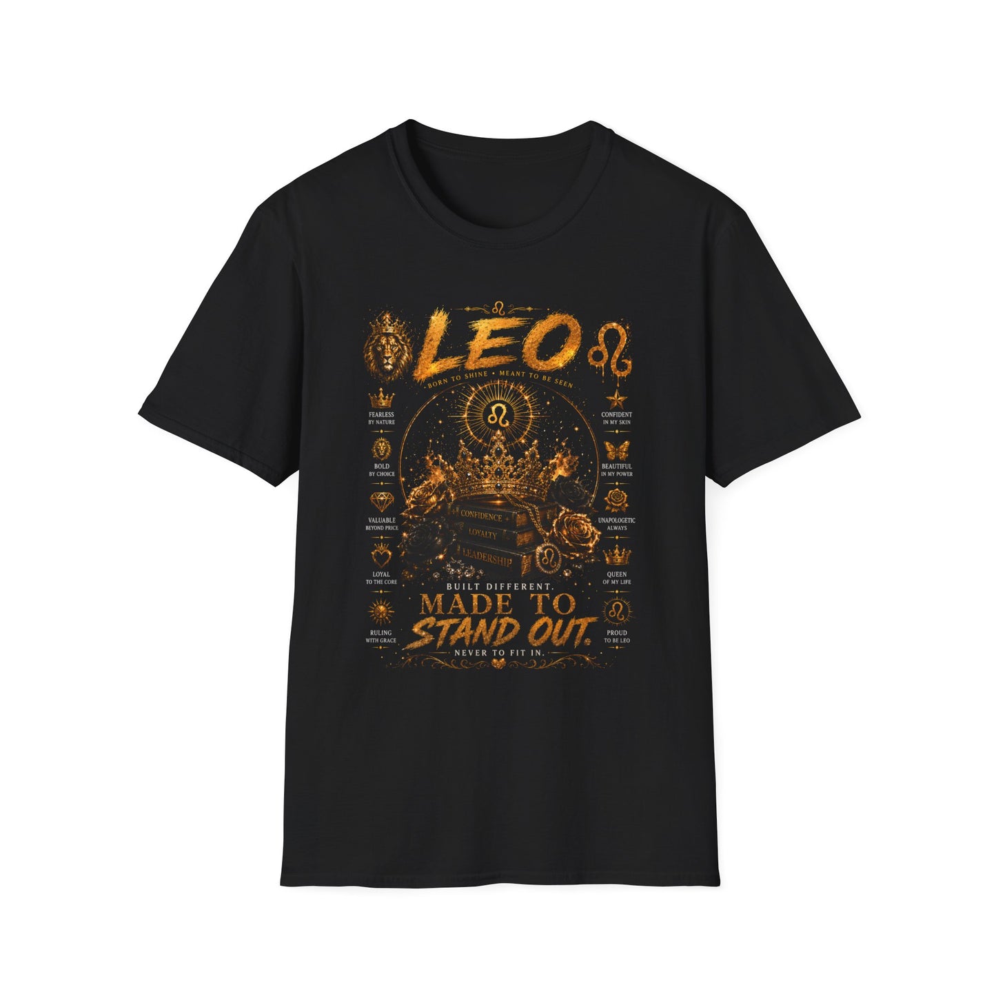 Leo Zodiac T-Shirt — 'Made to Stand Out' Astrology Tee