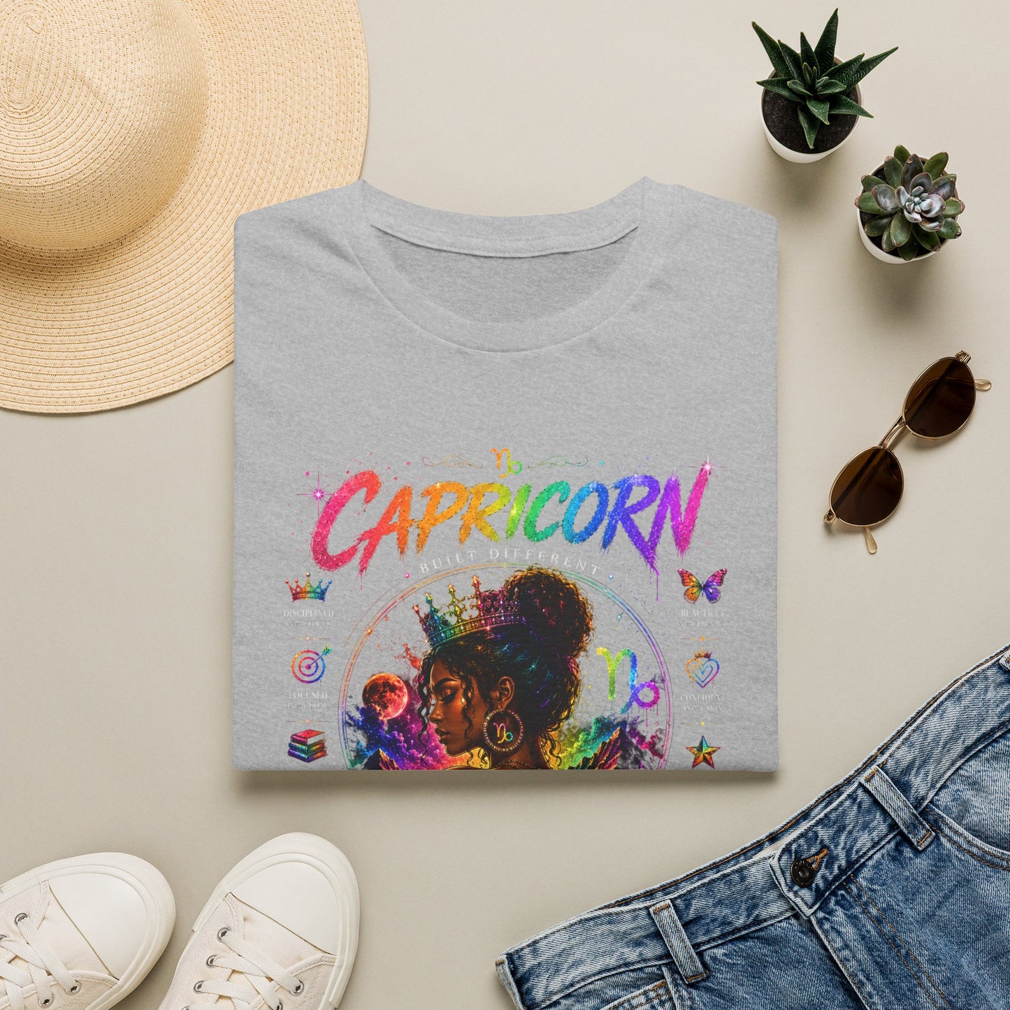 Capricorn Zodiac T-Shirt — "I Build My Own Legacy" Inspirational Astrology Tee