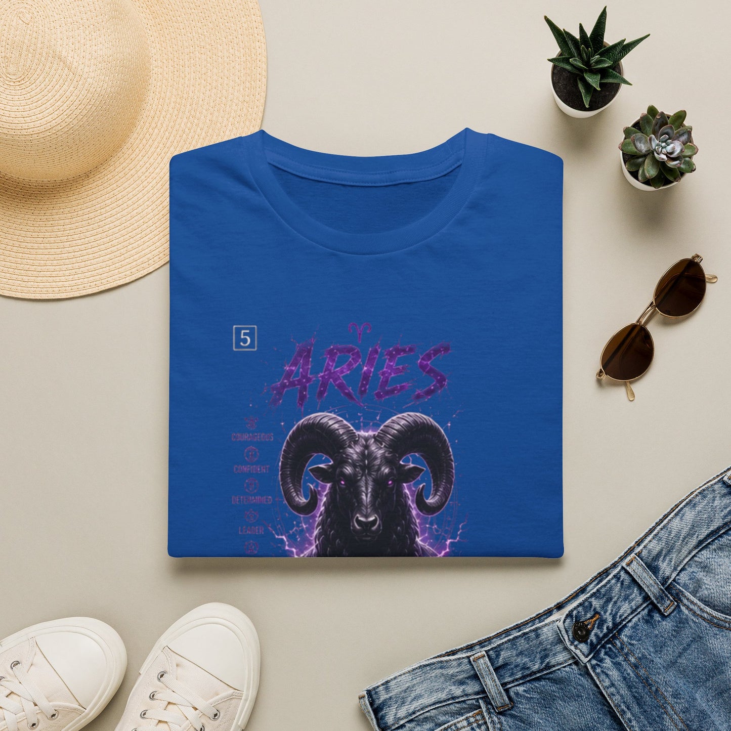 Aries Zodiac T‑Shirt — Warrior Heart Ram Astrology Tee