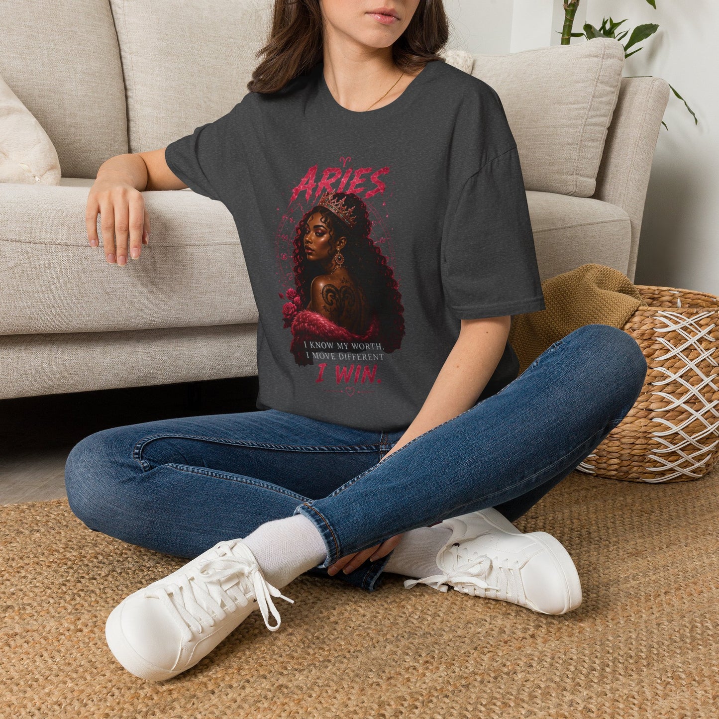 Aries Zodiac T-Shirt — 'Aries I Win' Bold Astrological Tee