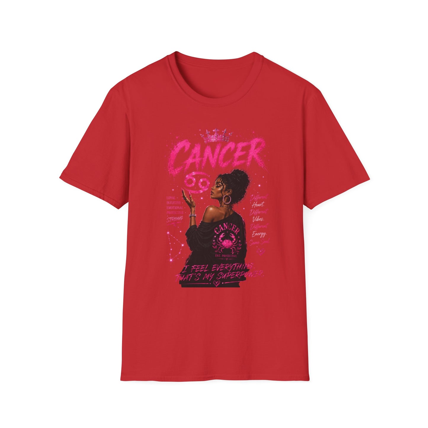 Cancer Zodiac T‑Shirt — Proud Black Woman Astrology Tee