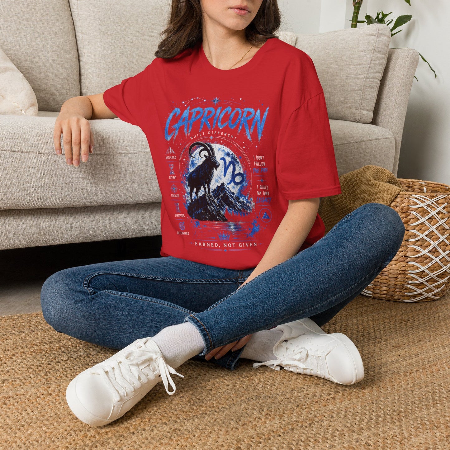 Capricorn Zodiac T-Shirt — Illustrated Goat Astrology Tee