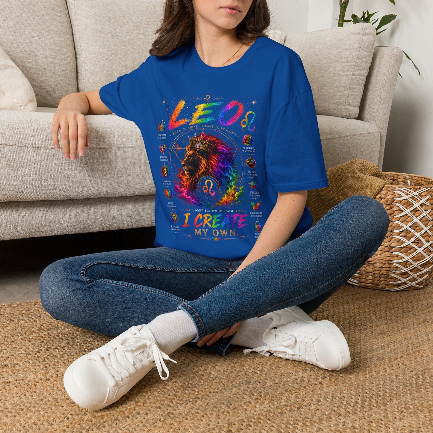 Leo Zodiac T‑Shirt — 'I Create My Own' Pride Lion Astrology Tee